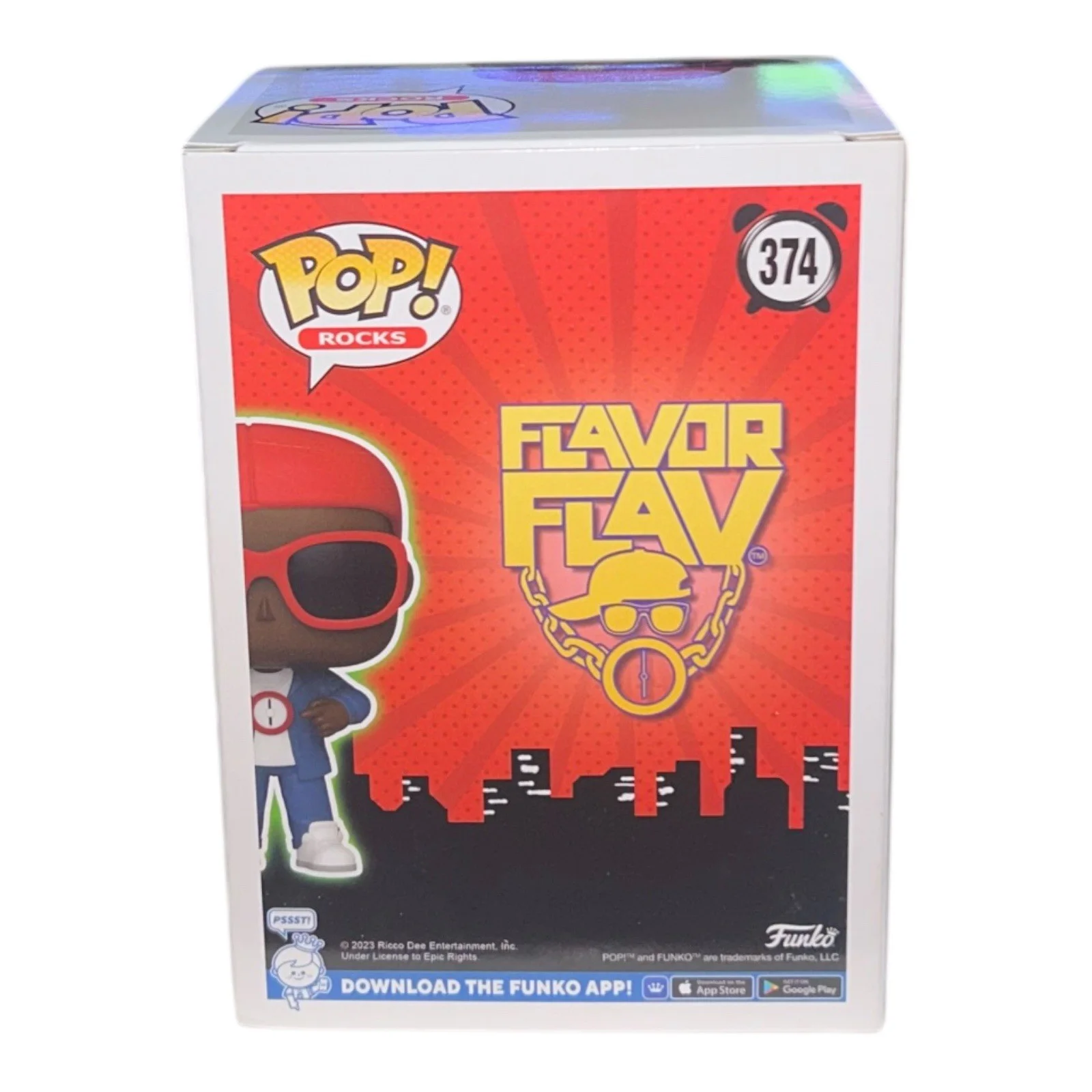 FLAVOR FLAV SIGNED AUTOGRAPHED FUNKO POP 374 PUBLIC ENEMY, image 4