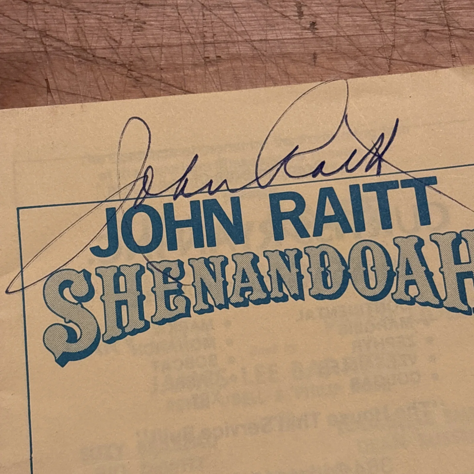 John Raitt — JOHN RAITT Signed SHENANDOAH Vintage AMERICAN SHAKESPEARE THEATRE Playbill! 1978, image 2
