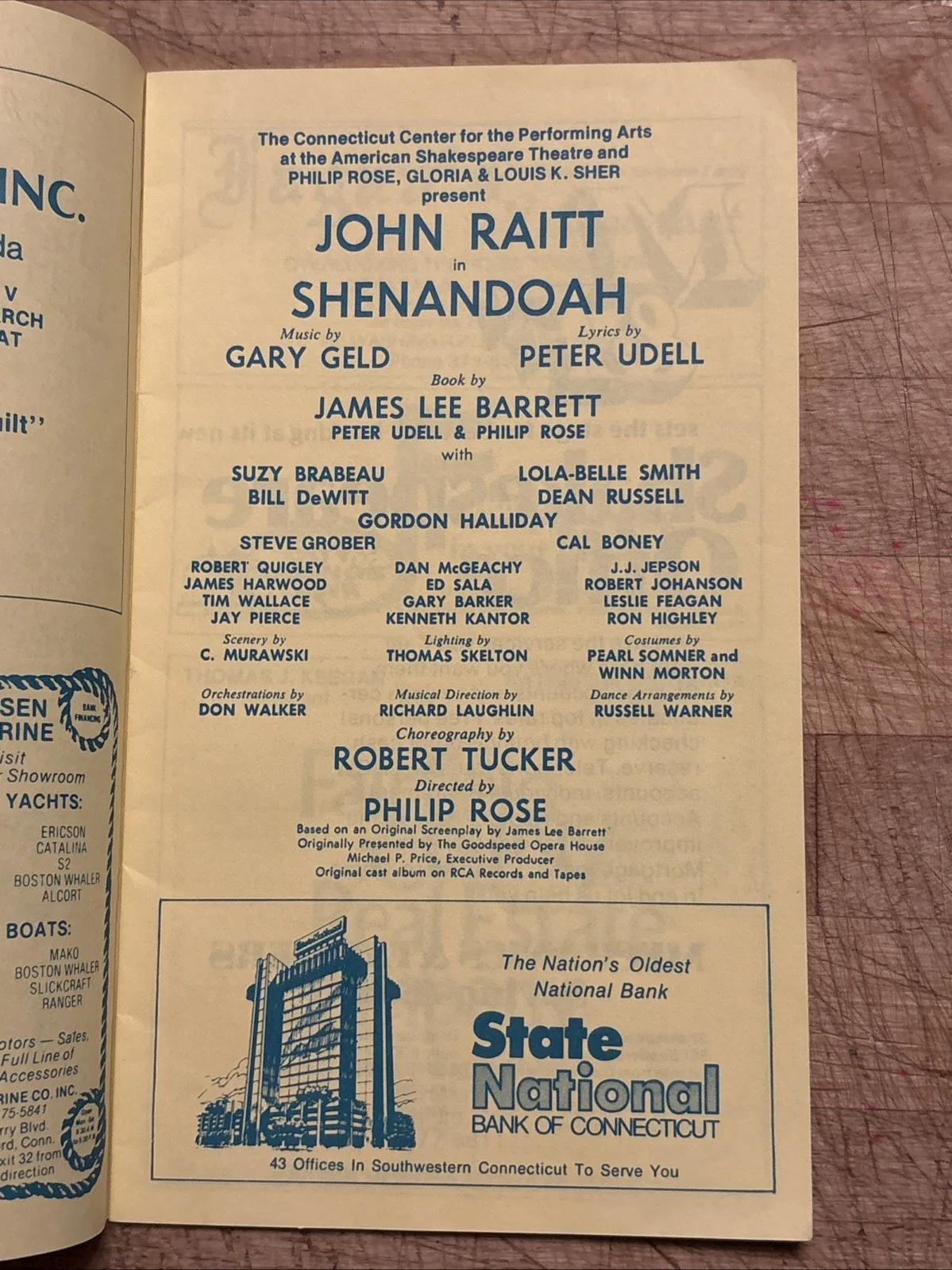 John Raitt — JOHN RAITT Signed SHENANDOAH Vintage AMERICAN SHAKESPEARE THEATRE Playbill! 1978, image 3