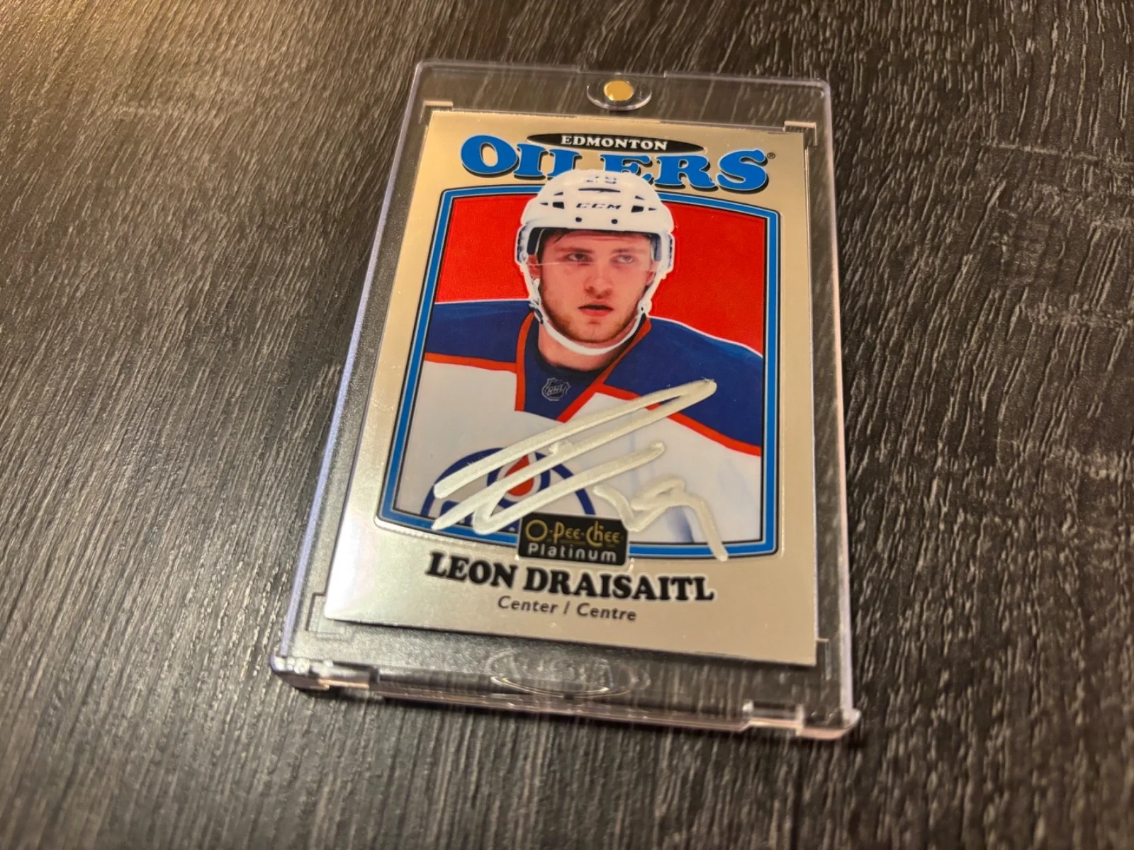 LEON DRAISAITL AUTO CARD SIGNED AUTOGRAPHED OPC PLATINUM RARE IN PERSON OILERS, изображение 2