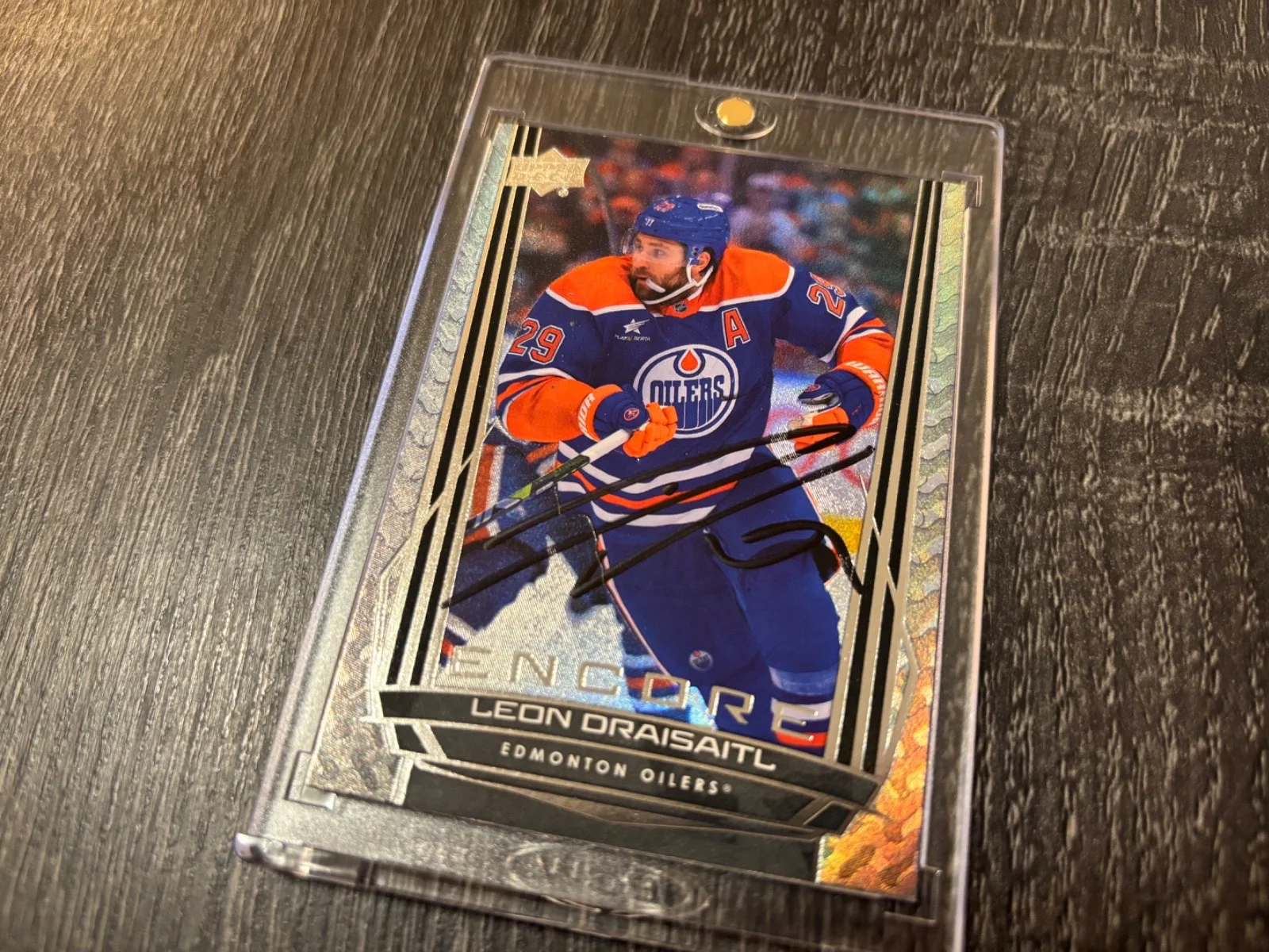 LEON DRAISAITL AUTO SIGNED AUTOGRAPHED CARD IN PERSON OILERS RARE 29, изображение 2