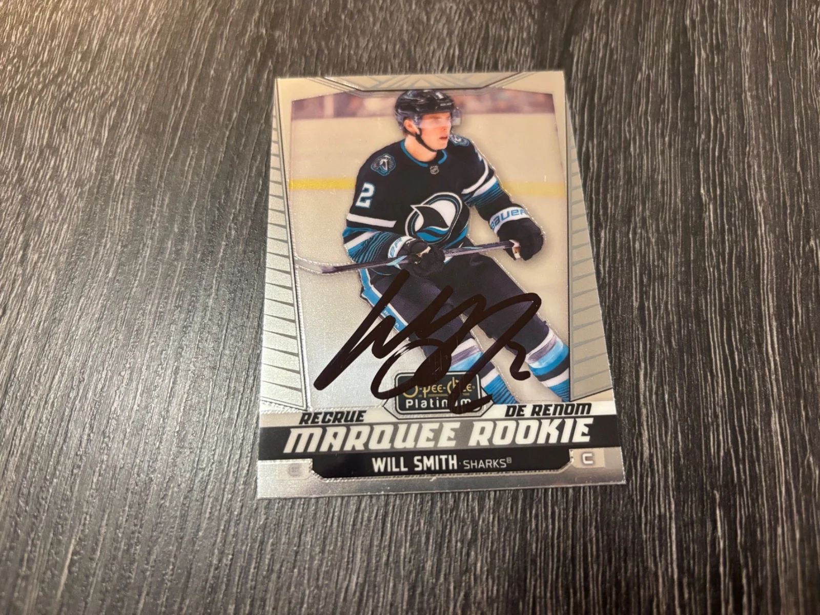 WILL SMITH AUTO SIGNED AUTOGRAPHED MARQUEE ROOKIE RARE SAN JOSE SHARKS, изображение 2