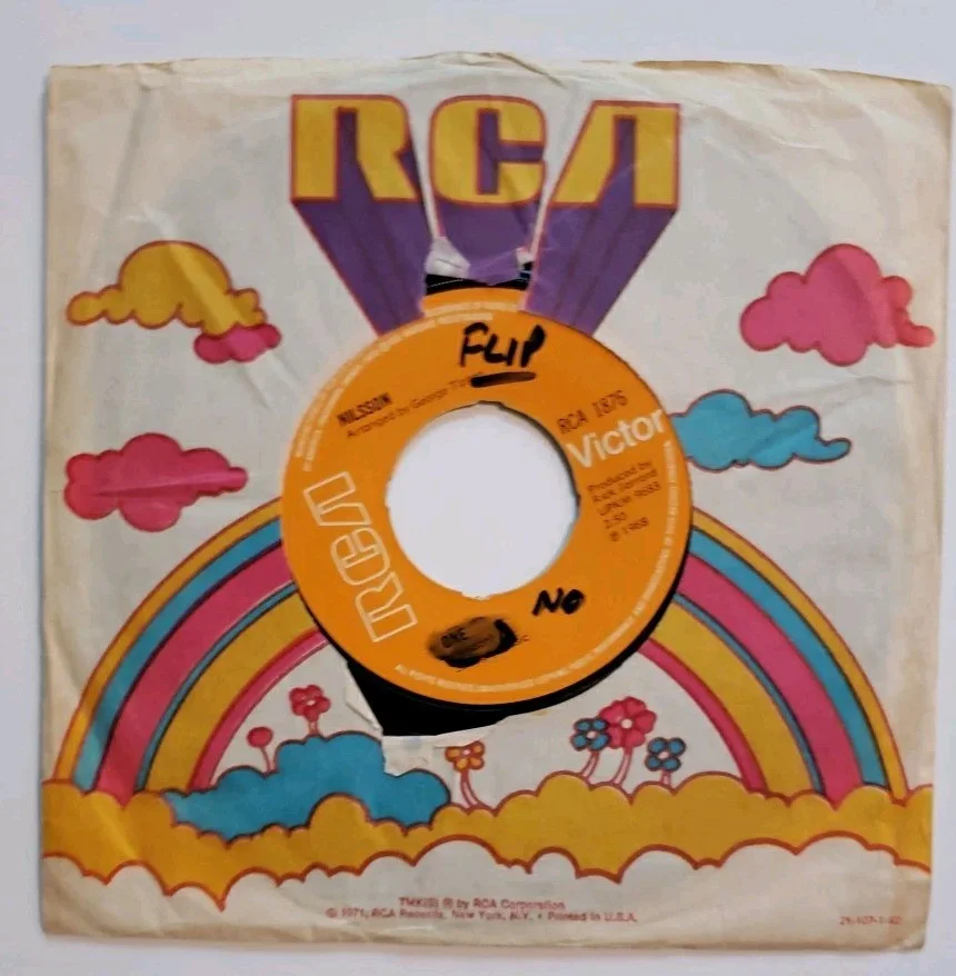 Harry Nilsson Signed 45 Sleeve w/COA, Everybody's Talkin' 1969, image 4