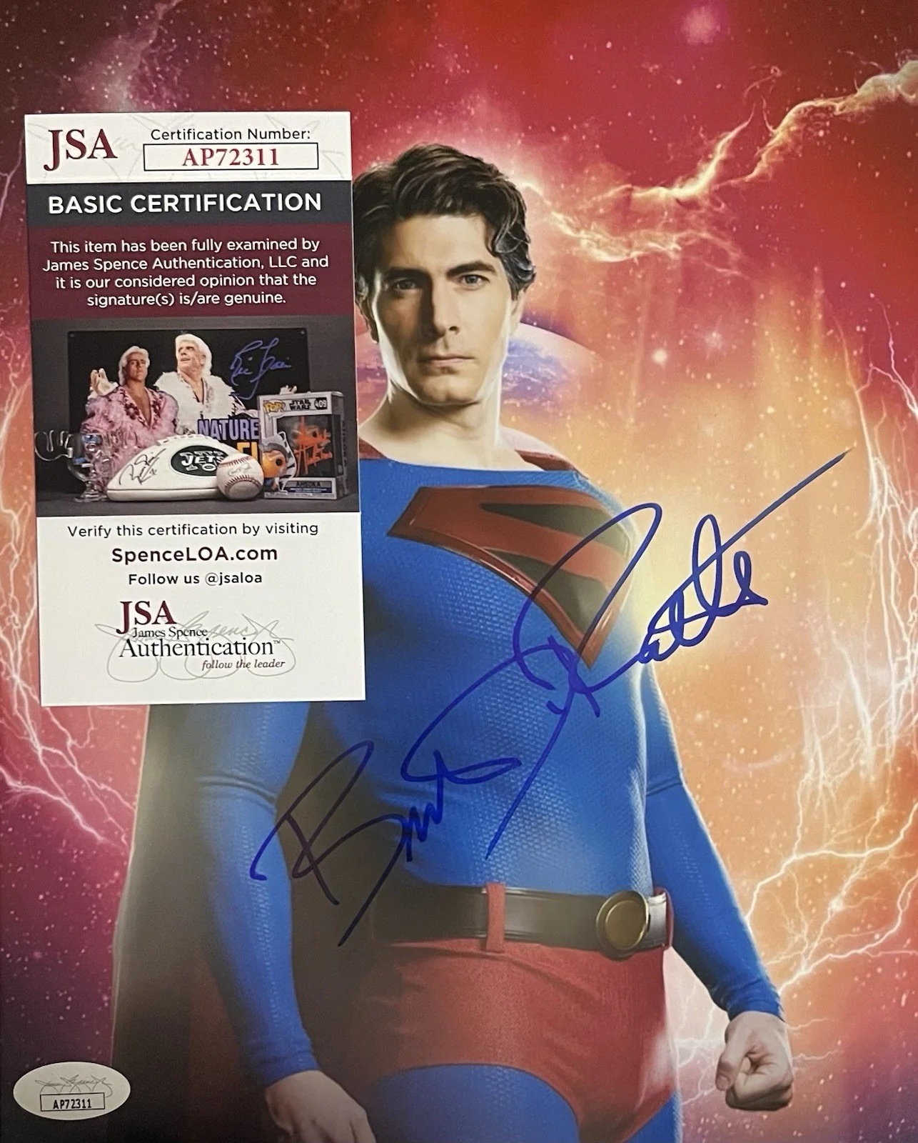 Brandon Routh — Brandon Routh Signed Kingdom Come Superman Crossover Event 8x10 Photo JSA COA, изображение 3