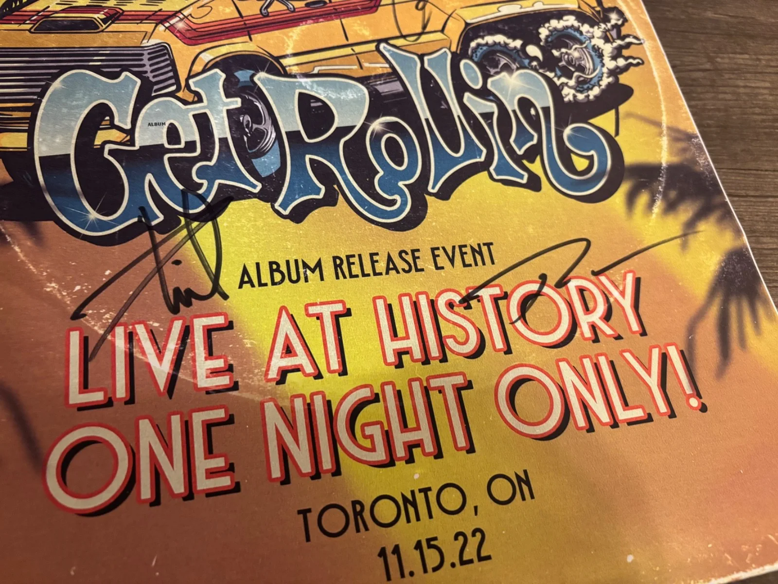 NICKELBACK SIGNED AUTOGRAPHED 11X17 RARE /575 LIVE IN TORONTO CHAD KROEGER X4, image 4