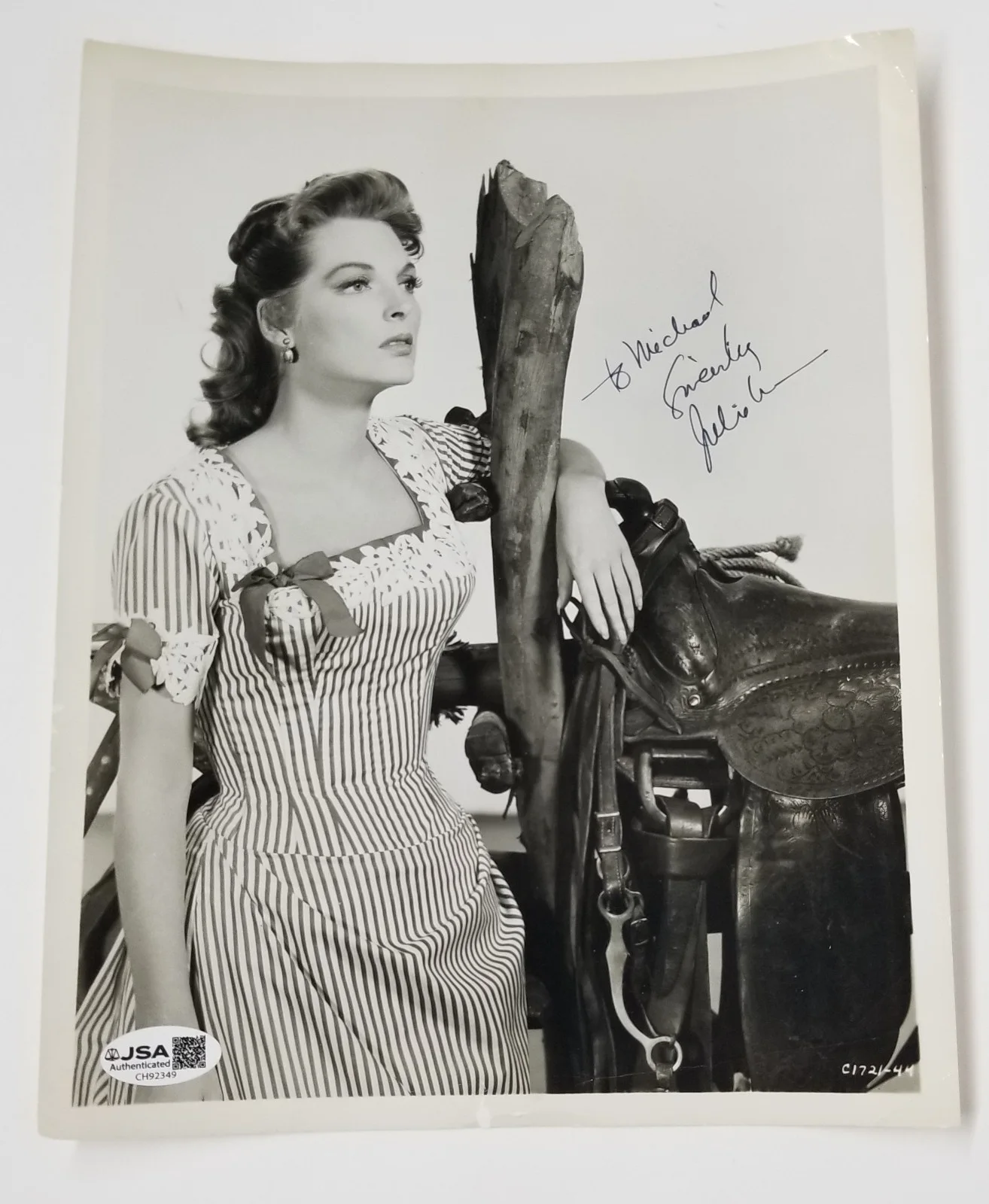 Julie London — Julie London REAL hand SIGNED 1958 Saddle The Wind Promo Photo JSA COA Autograph