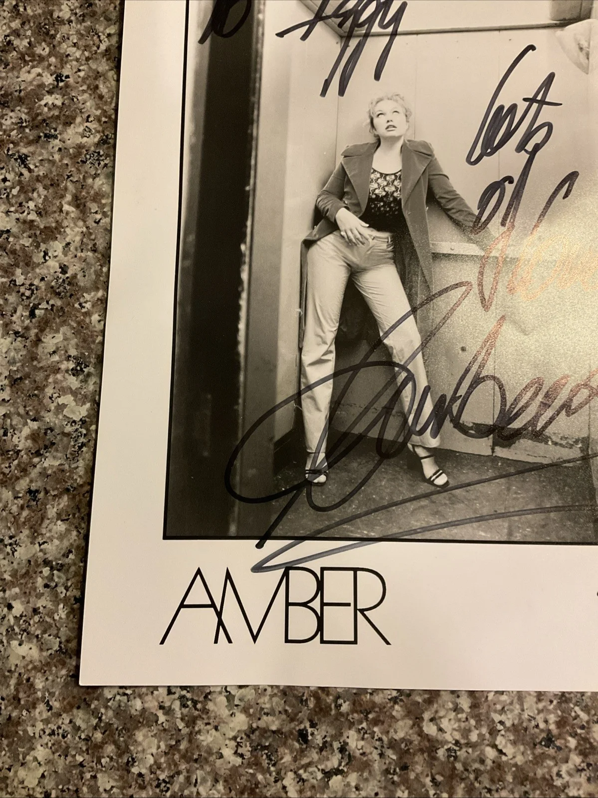 Amber (Marie-Claire Cremers) Autographed Signed 8 X 10 Promo Photo Singer, изображение 5