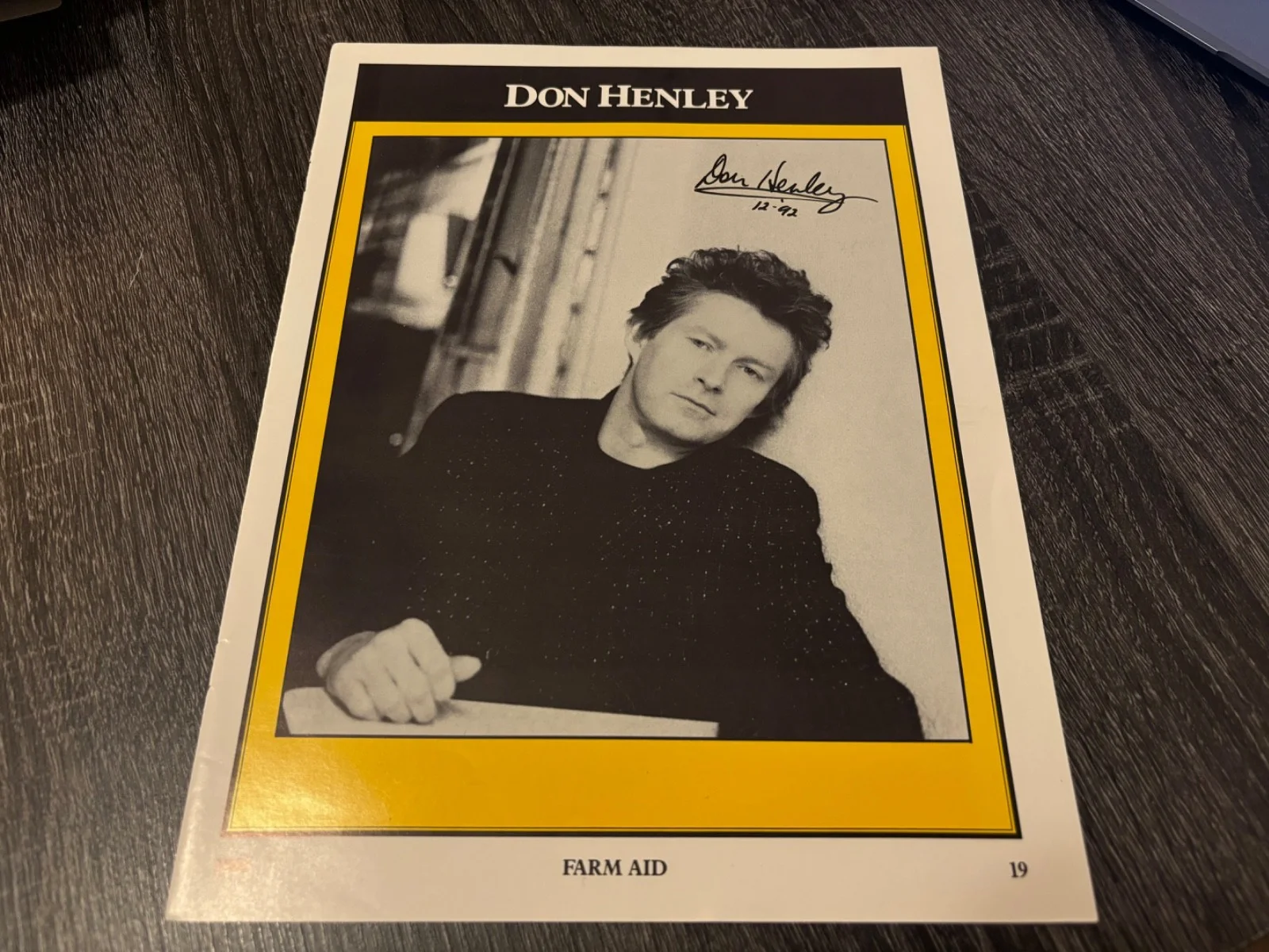 DON HENLEY SIGNED AUTOGRAPHED MAGAZINE PHOTO RARE THE EAGLES IN PERSON 1992, изображение 3