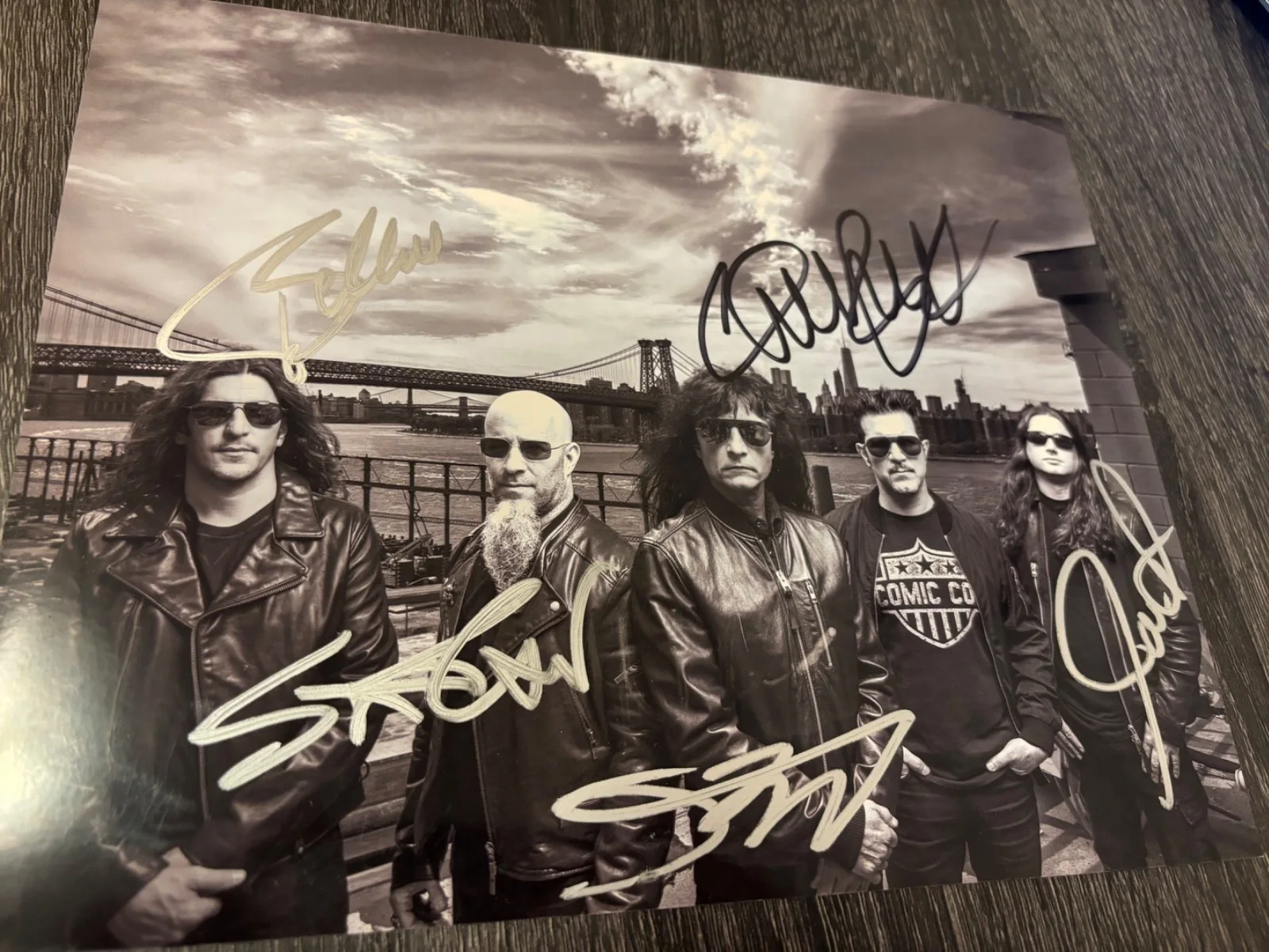 ANTHRAX SIGNED AUTOGRAPHED 8X10 PHOTO RARE X4 SCOTT IAN JOEY FRANK CHARLIE (3), изображение 2