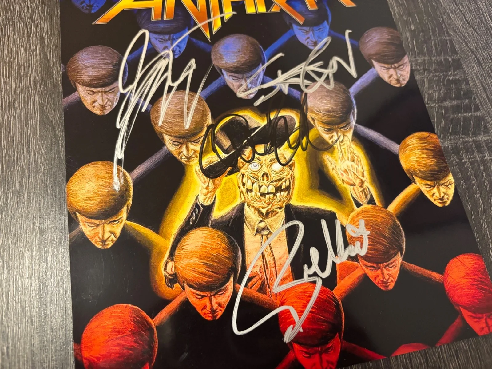 ANTHRAX SIGNED AUTOGRAPHED 8X10 PHOTO RARE X4 SCOTT IAN JOEY FRANK CHARLIE (2), image 2