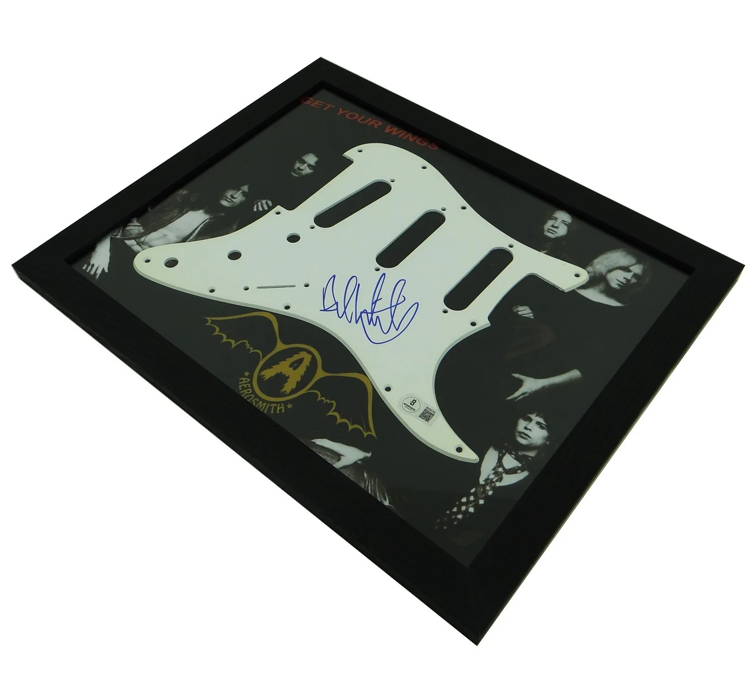 Aerosmith Brad Whitford Signed Pickguard on Custom Framed 11x14 Photo w/ BAS COA, image 5