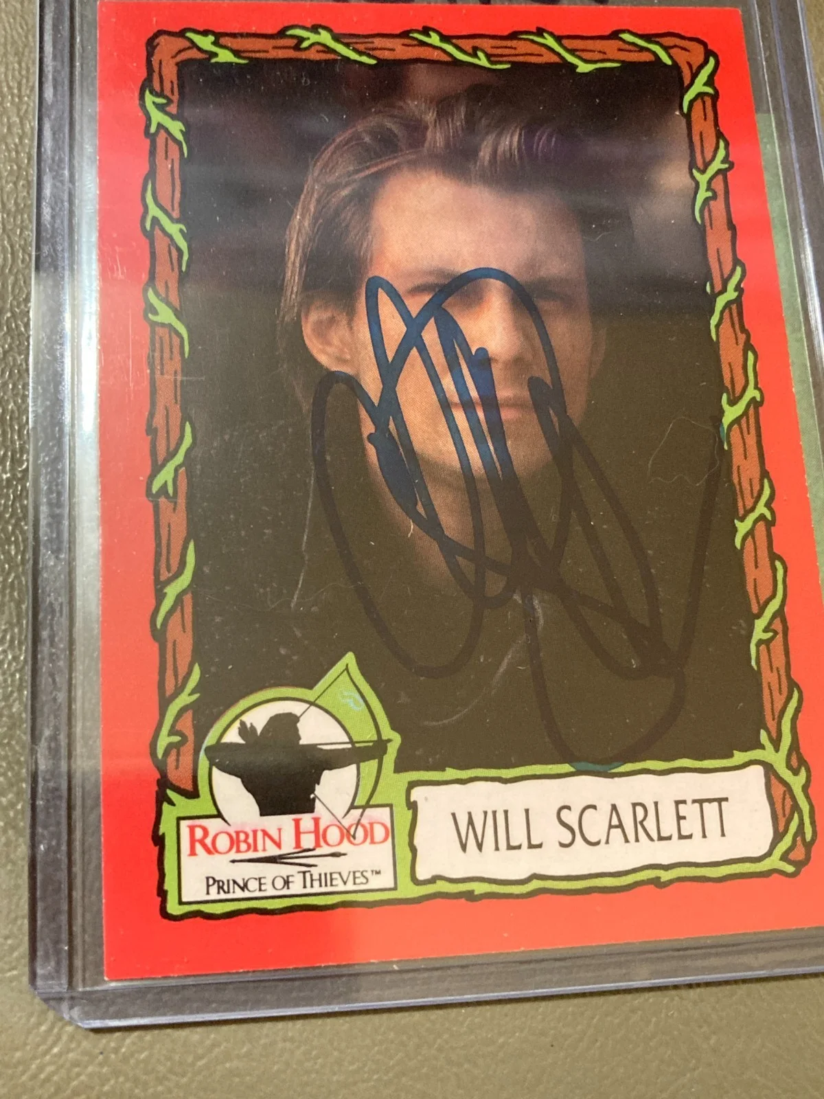 CHRISTIAN SLATER Signed Trading Card (Robin Hood) with COA, изображение 2