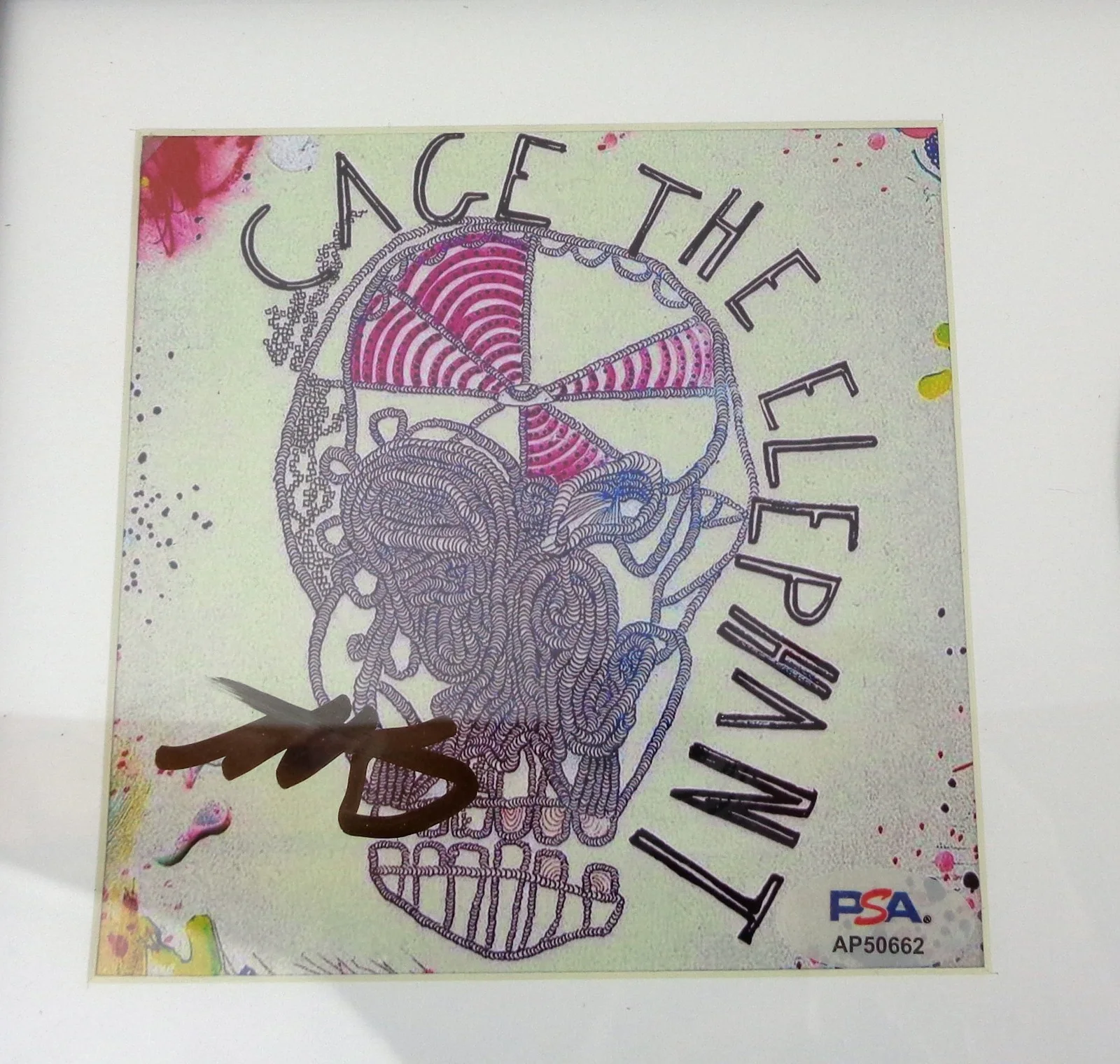 Matt Shultz — Matt Shultz Cage The Elephant Signed Autograph Self Titled CD Framed PSA/DNA COA, image 2