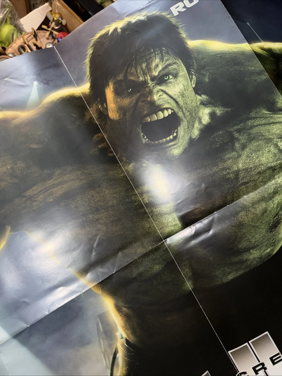 The Incredible Hulk Double Sided Quad Cinema Movie Poster 2008, image 2