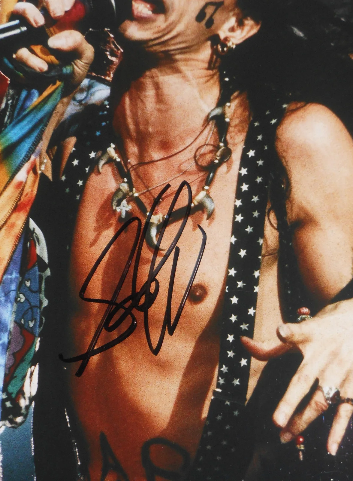 Steven Tyler signed Photo Aerosmith 8x10 in concert psa dna coa, image 2