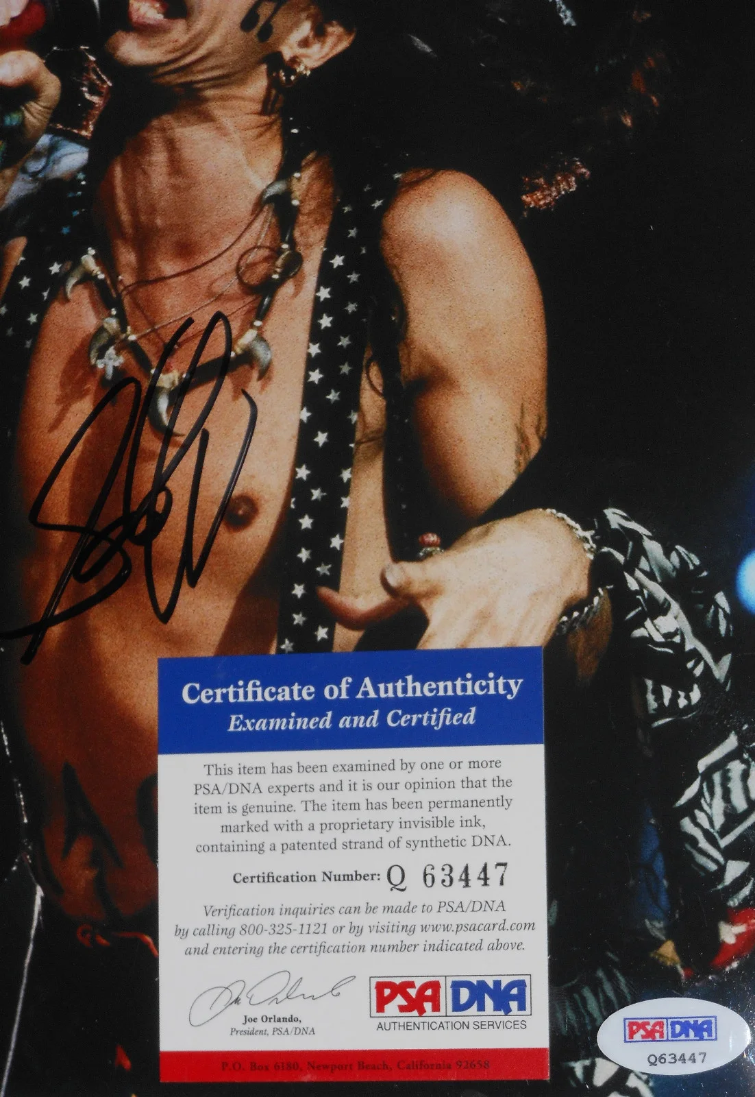 Steven Tyler signed Photo Aerosmith 8x10 in concert psa dna coa, image 3