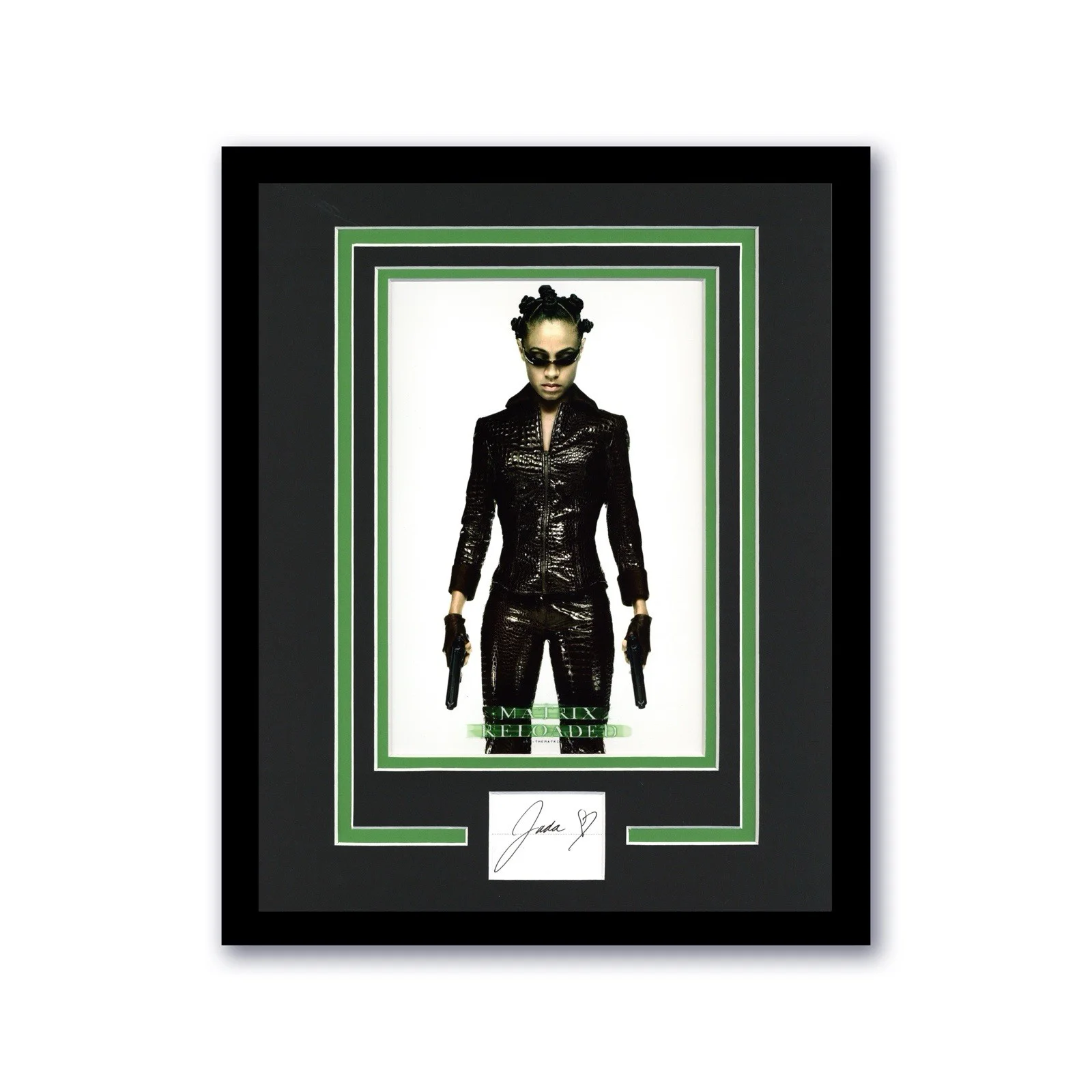 Jada Pinkett Smith — JADA PINKETT SMITH SIGNED AUTOGRAPH FRAMED 11x14 DISPLAY ACOA THE MATRIX PHOTO