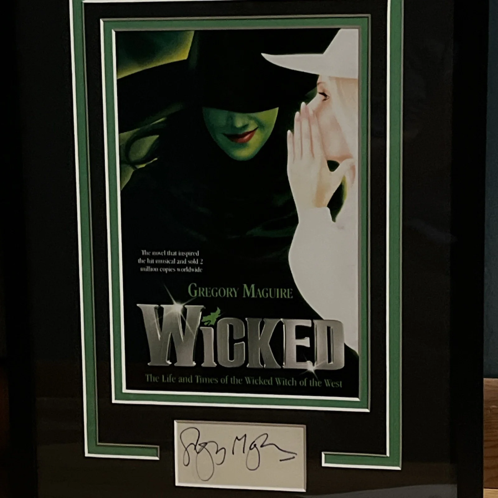 Gregory Maguire — Gregory Maguire Signed 11x14 Framed DISPLAY Wicked Broadway Autographed ACOA LOA, image 2