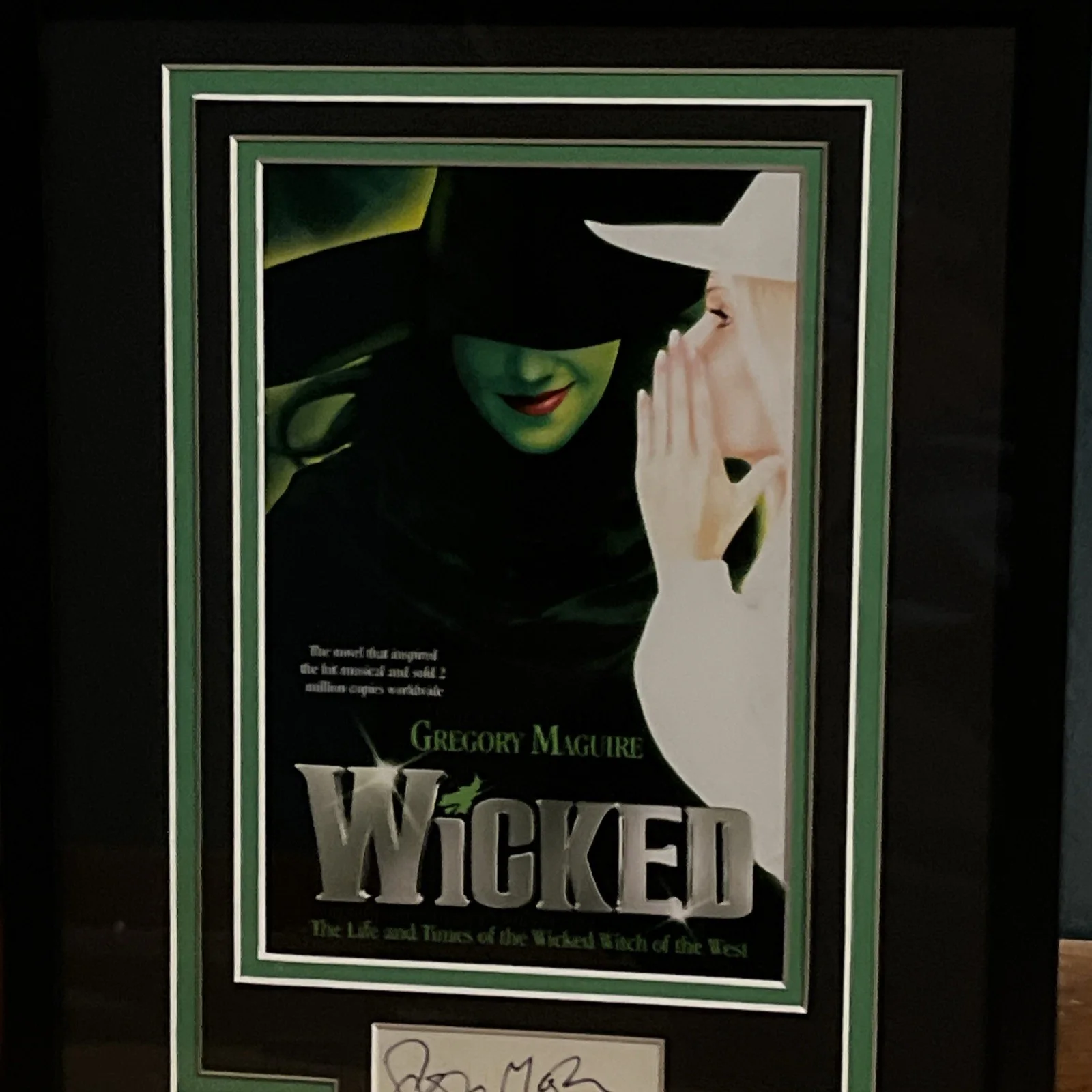 Gregory Maguire — Gregory Maguire Signed 11x14 Framed DISPLAY Wicked Broadway Autographed ACOA LOA, image 3