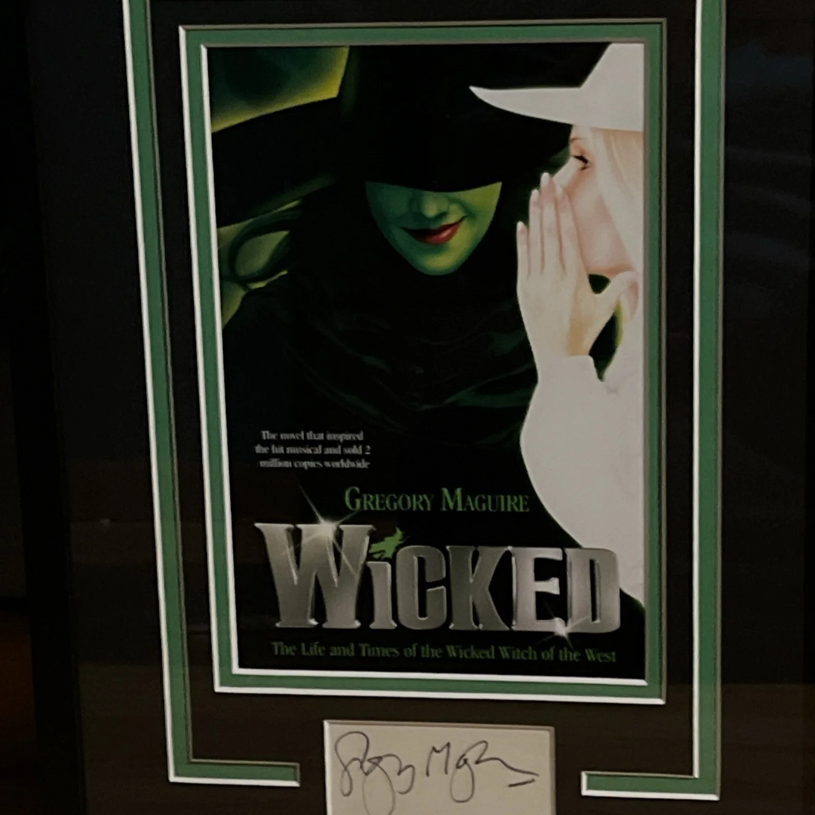 Gregory Maguire — Gregory Maguire Signed 11x14 Framed DISPLAY Wicked Broadway Autographed ACOA LOA, image 4