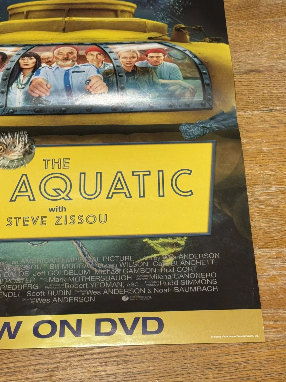 The Life Aquatic Promo DVD / Video Shop Original Movie Poster, изображение 5