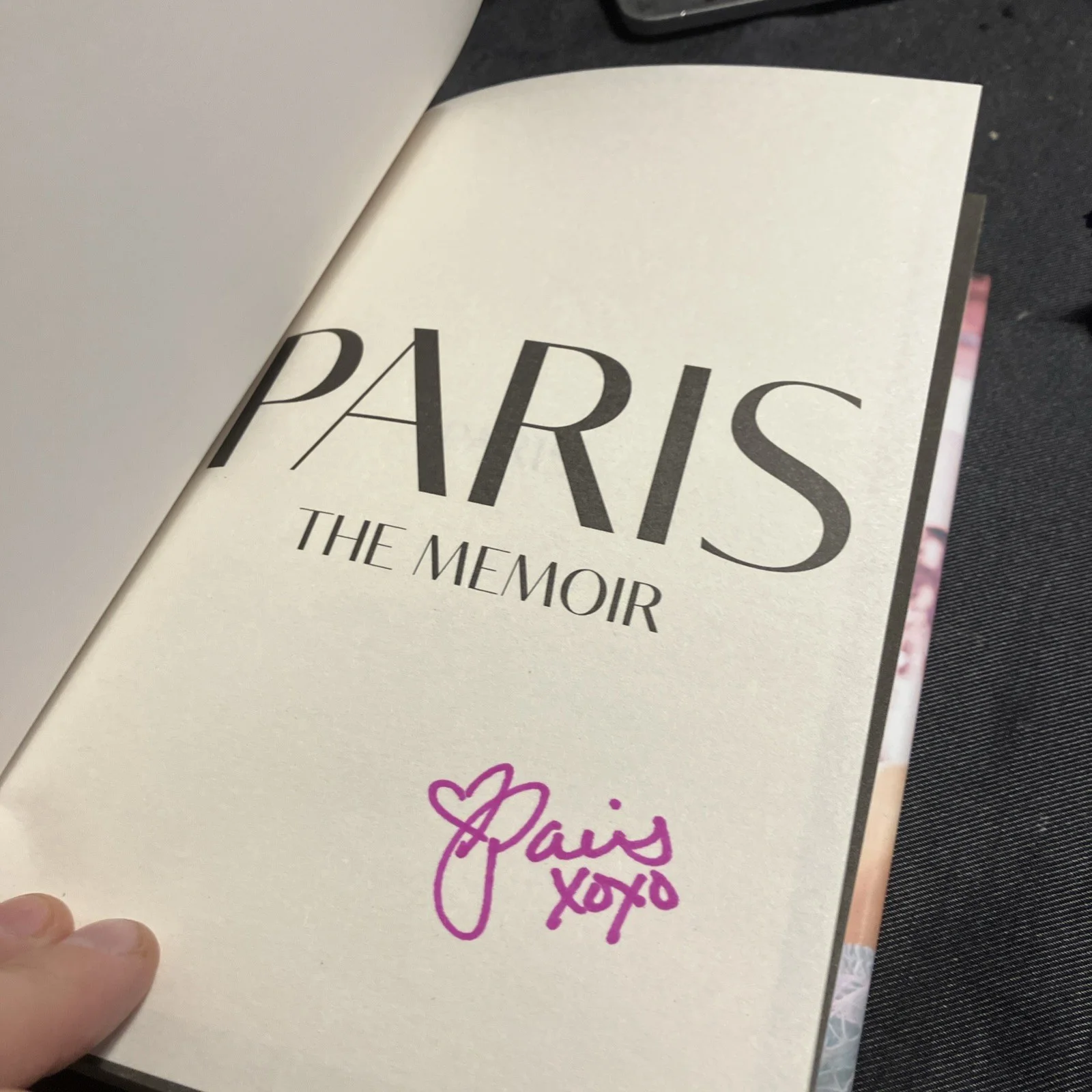 Paris Hilton Signed Book PARIS THE MEMOIR, image 2