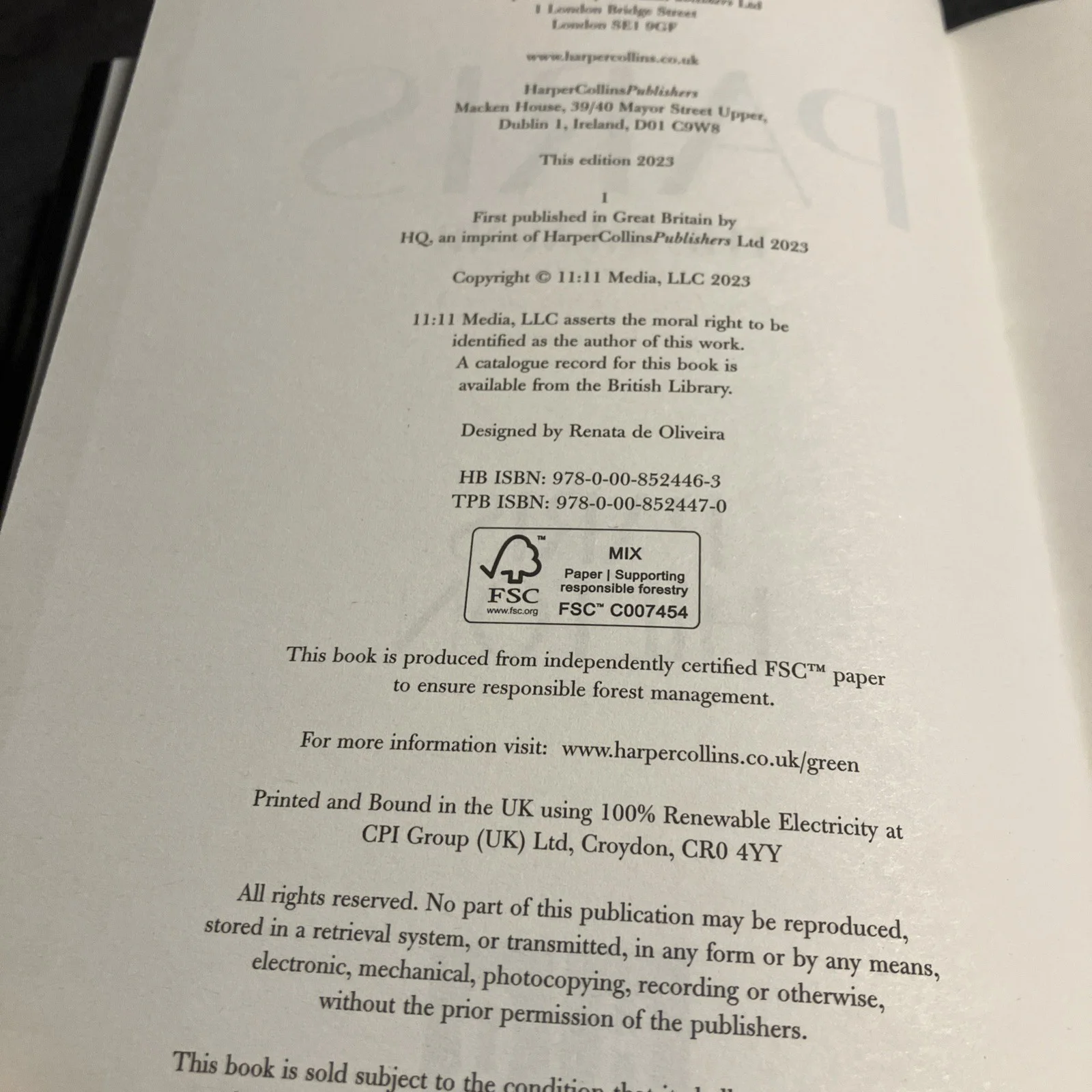 Paris Hilton Signed Book PARIS THE MEMOIR, image 3