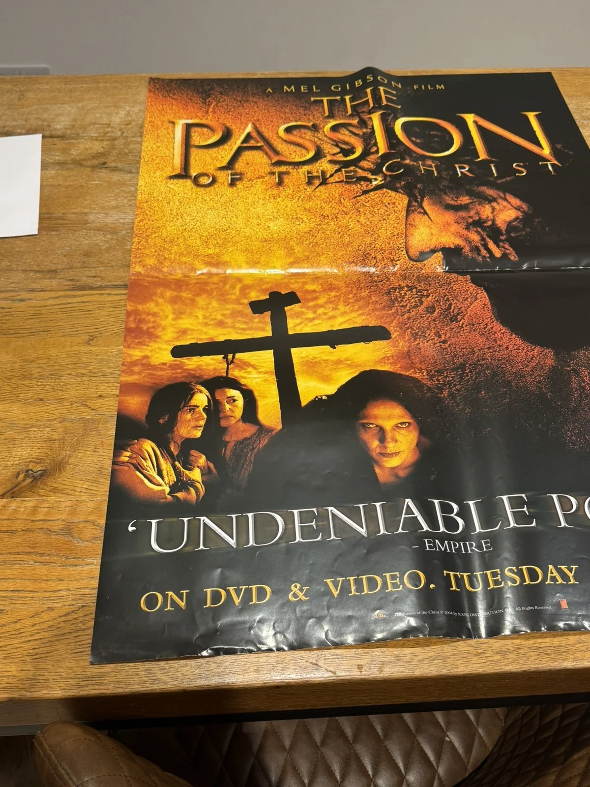 The Passion of the Christ (2004) Original Video Shop Promo Poster - A1 - RARE, изображение 2