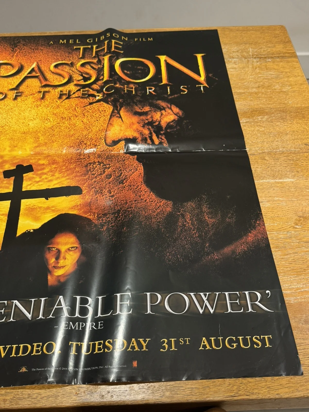 The Passion of the Christ (2004) Original Video Shop Promo Poster - A1 - RARE, изображение 4