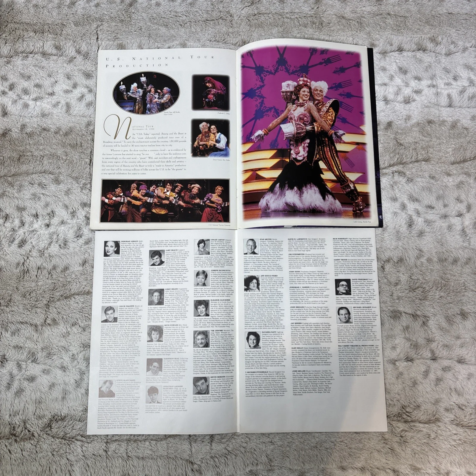 "BEAUTY AND THE BEAST" ORIGINAL SOUVENIR BROADWAY PROGRAM W/ Ticket & T-Shirt, изображение 4