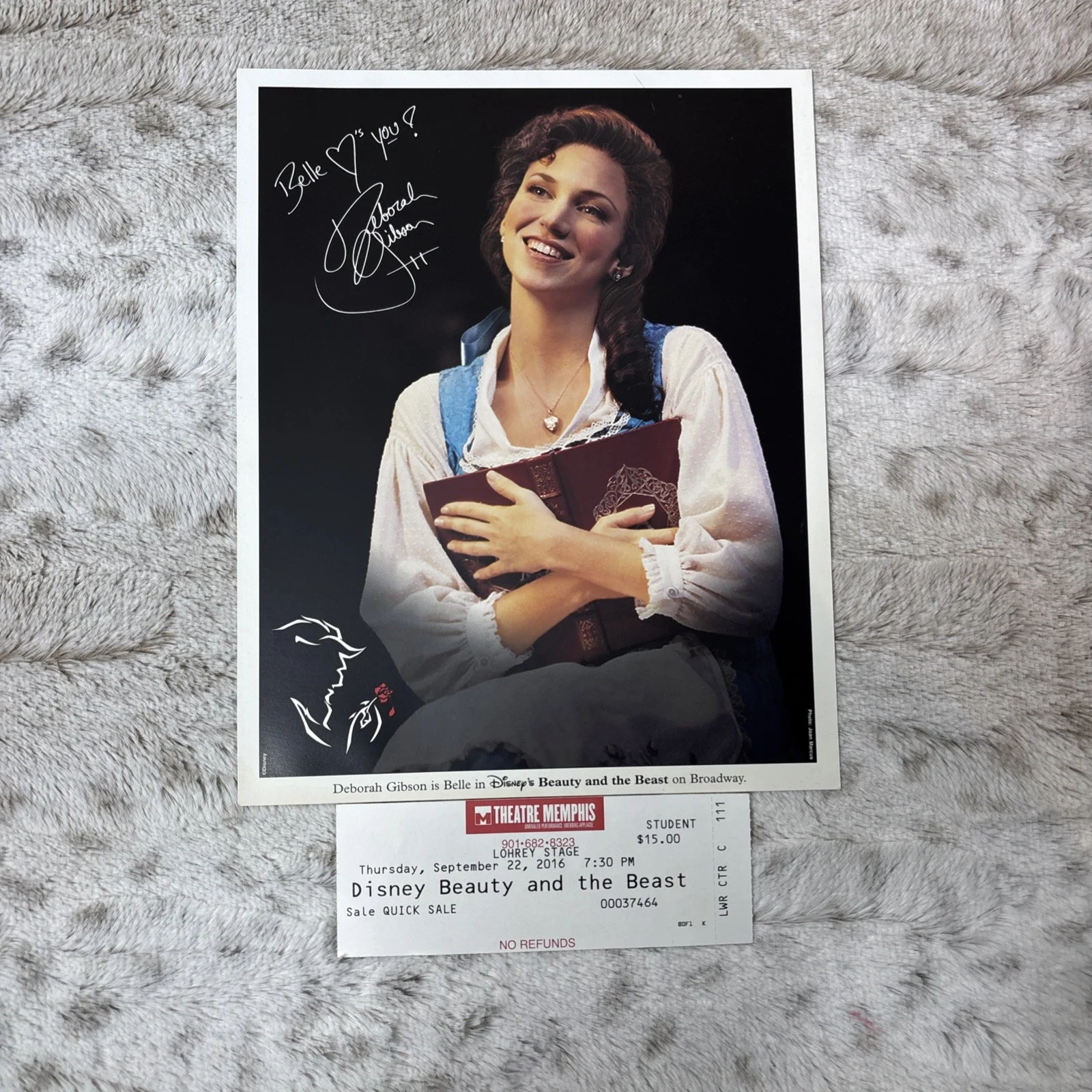 "BEAUTY AND THE BEAST" ORIGINAL SOUVENIR BROADWAY PROGRAM W/ Ticket & T-Shirt, изображение 5