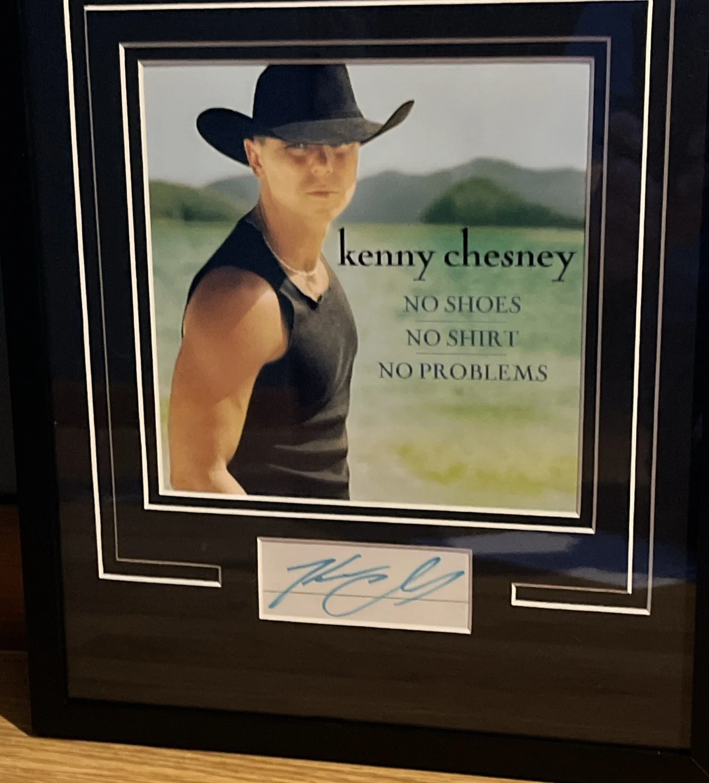 KENNY CHESNEY SIGNED AUTOGRAPH FRAMED 11x14 DISPLAY ACOA MATTE CUT COUNTRY STAR, изображение 3