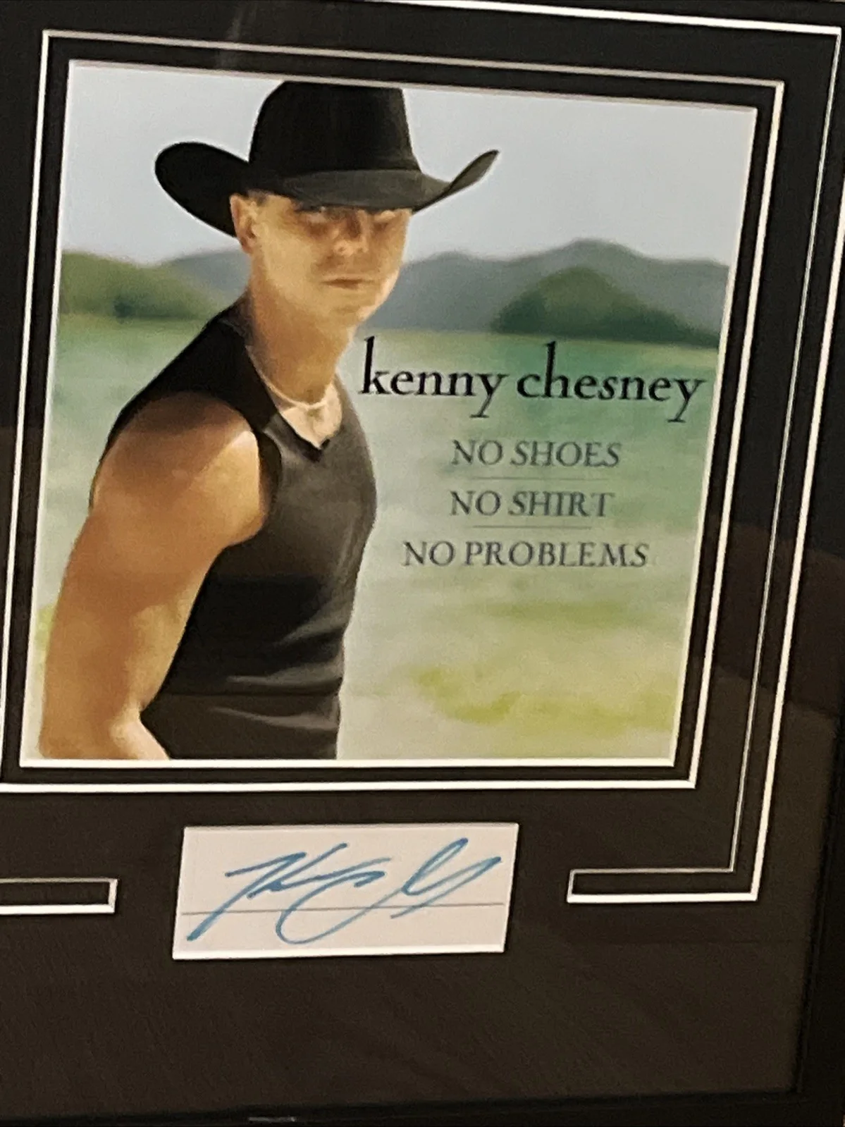KENNY CHESNEY SIGNED AUTOGRAPH FRAMED 11x14 DISPLAY ACOA MATTE CUT COUNTRY STAR, изображение 5