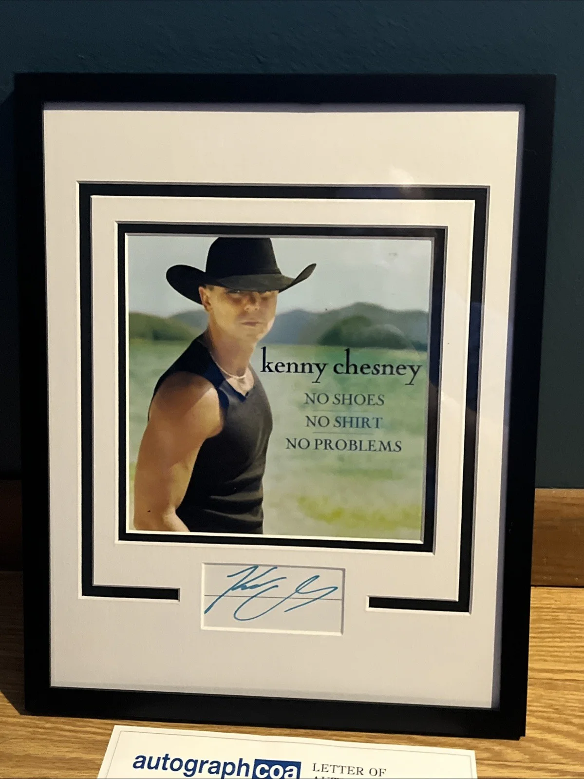 KENNY CHESNEY SIGNED AUTOGRAPH FRAMED 11x14 DISPLAY ACOA MATTE CUT COUNTRY STAR, изображение 5