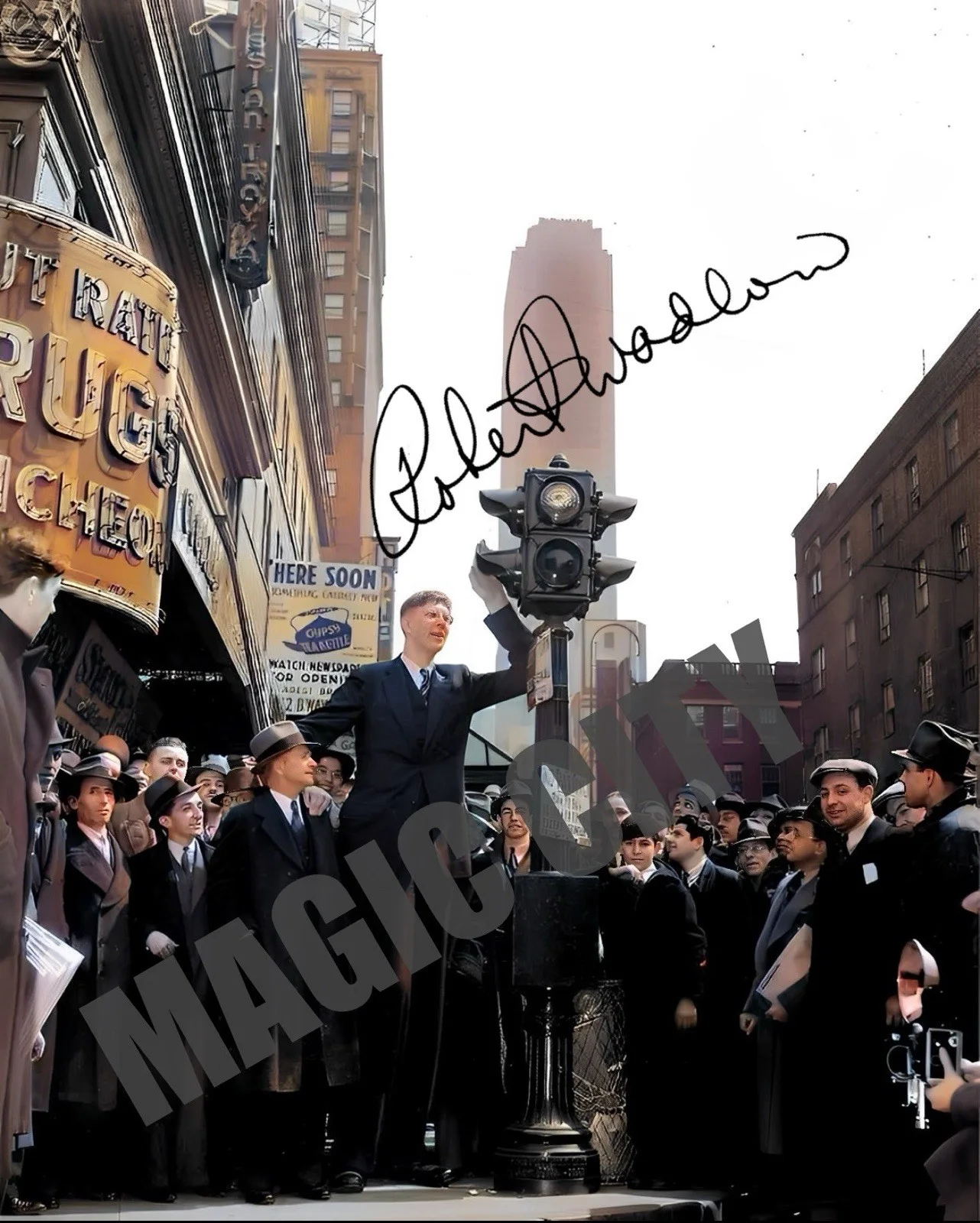 ROBERT WADLOW — ROBERT WADLOW SIGNED PHOTO AUTOGRAPH World’s Tallest Man Giant 8.5X11 REPRINT
