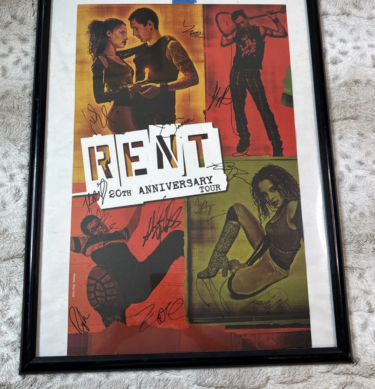 Lindsey Lake, Joe Petro, Greg Dober — RENT Broadway Musical Cast Signed Window Card Poster W/ Program & 2 Tickets, image 2