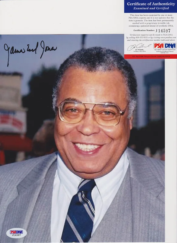 James Earl Jones — James Earl Jones Darth Vader Star Wars Signed Autograph 8x10 Photo PSA/DNA COA D