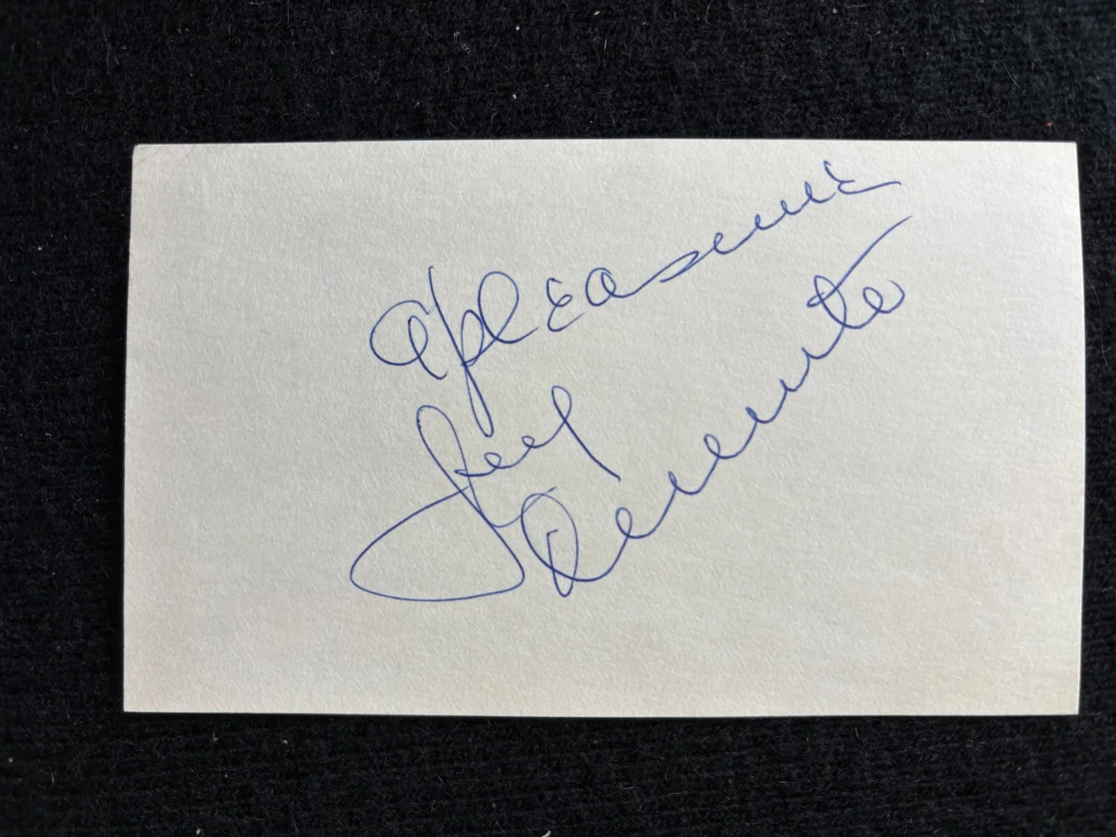 Jimmy Durante — VINTAGE PRISTINE 3X5 CARD CLEANLY SIGNED LEGENDARY ACTOR/COMEDIAN JIMMY DURANTE, image 2