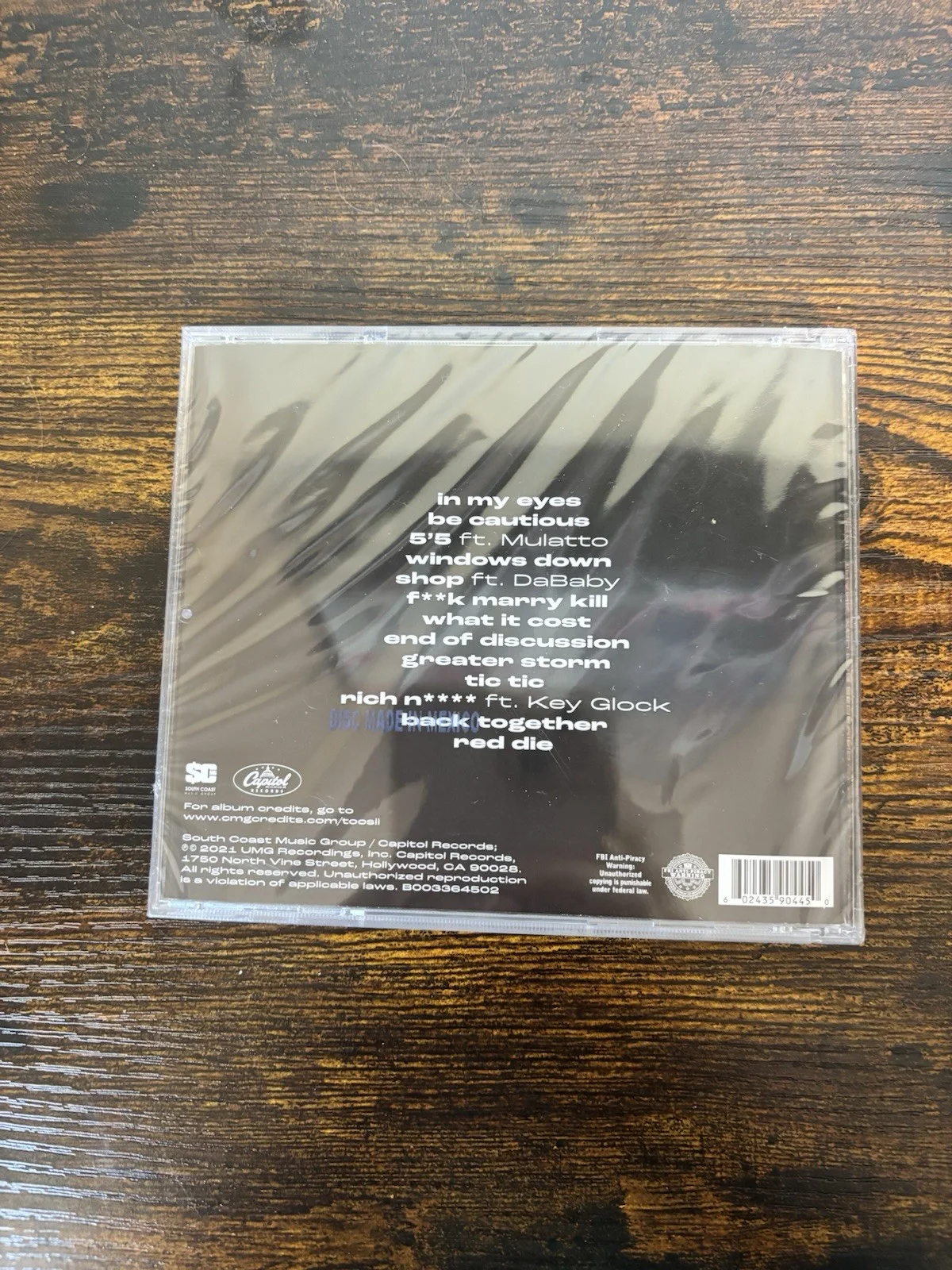 Toosii "Thank you For believing" Autographed Cd, image 2