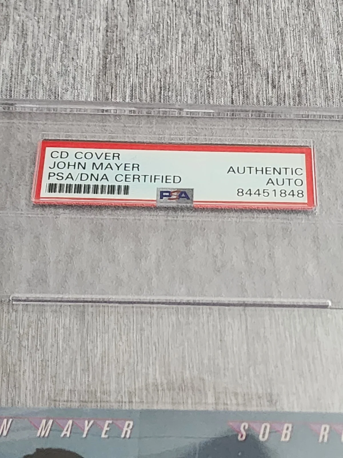 John Mayer Signature Signed Autographed Sob Rock CD Cover PSA, image 3