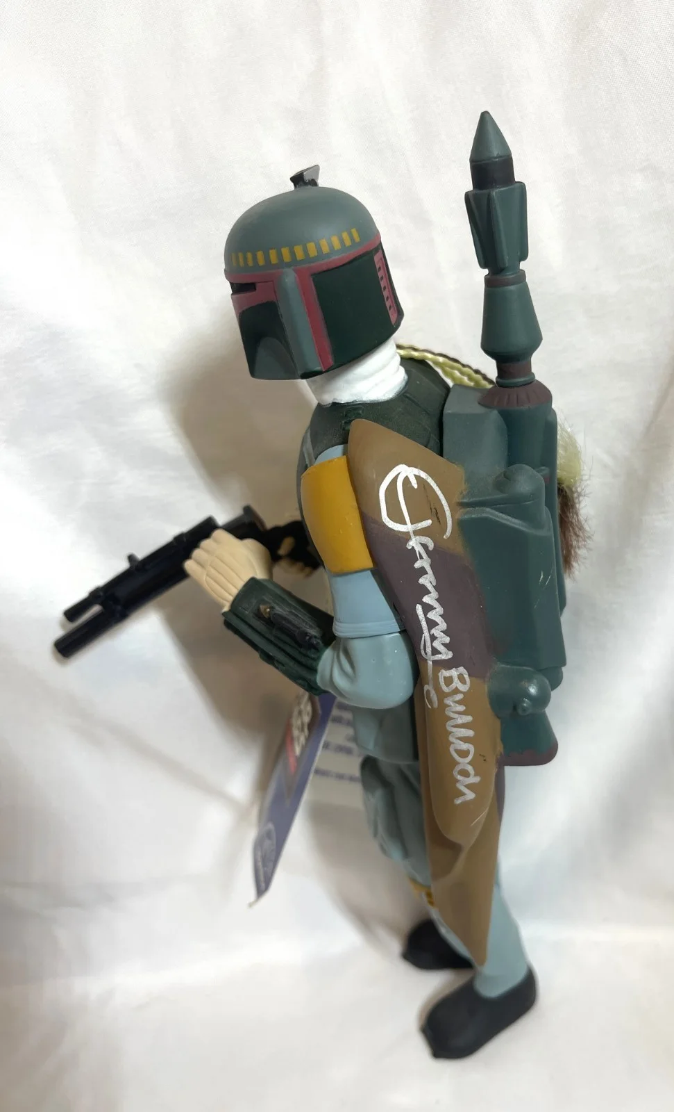 JEREMY BULLOCH — JEREMY BULLOCH BOBA FETT Autograph On Tag & Figure, Applause 10" Star Wars 1996, изображение 3