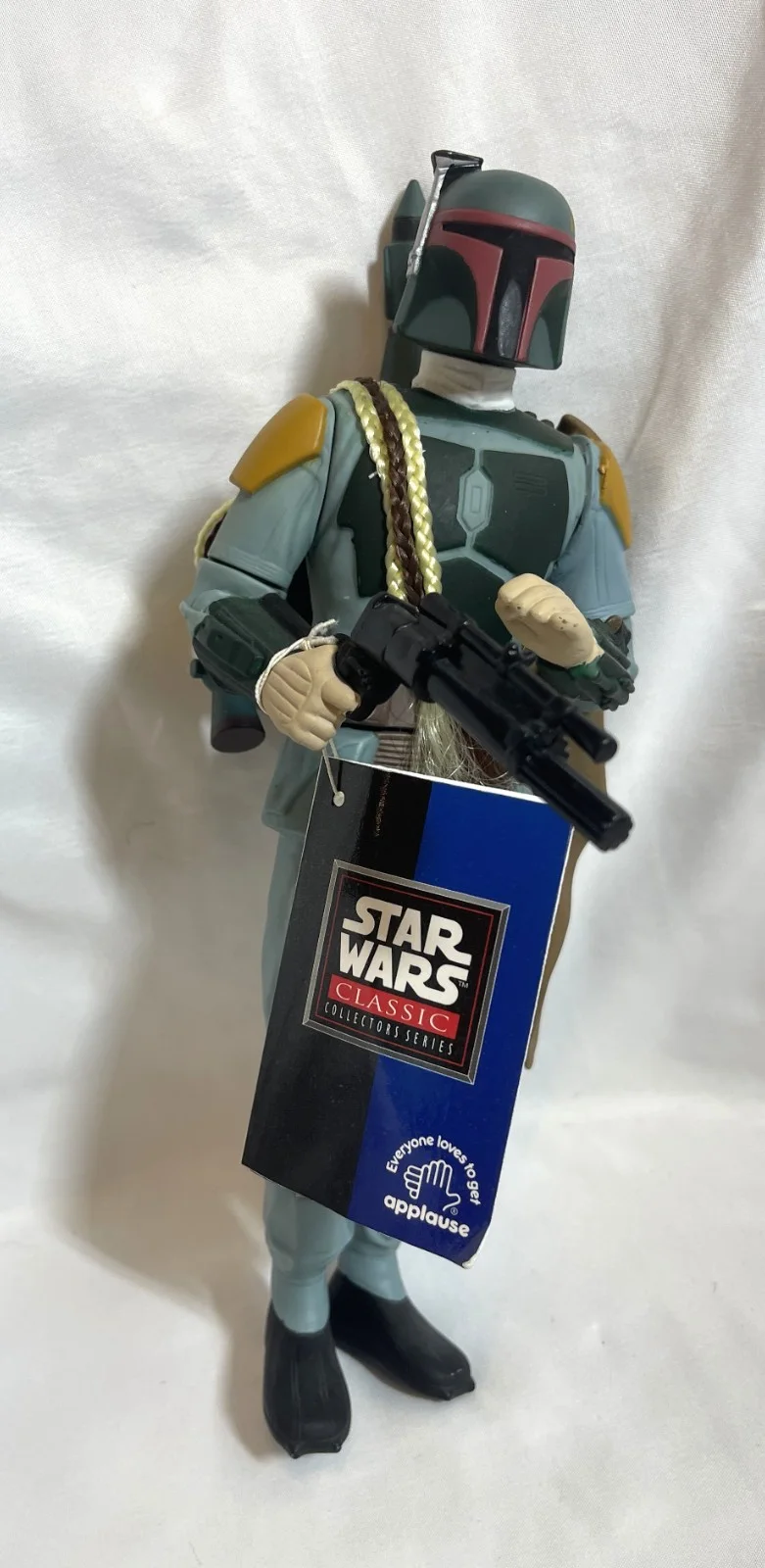 JEREMY BULLOCH — JEREMY BULLOCH BOBA FETT Autograph On Tag & Figure, Applause 10" Star Wars 1996, изображение 4