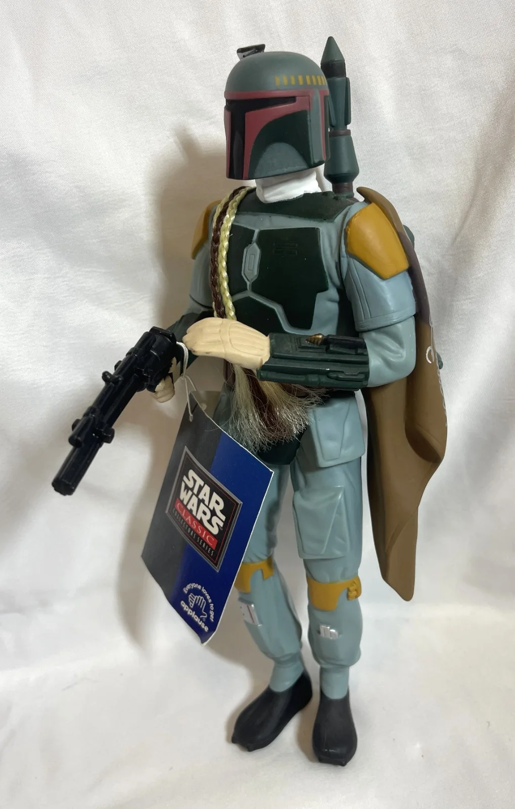 JEREMY BULLOCH — JEREMY BULLOCH BOBA FETT Autograph On Tag & Figure, Applause 10" Star Wars 1996, изображение 5