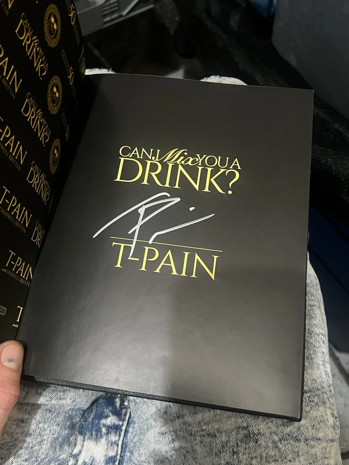 T-Pain Signed Autographed Hardcover Book Can I Mix You a Drink? JSA, изображение 2