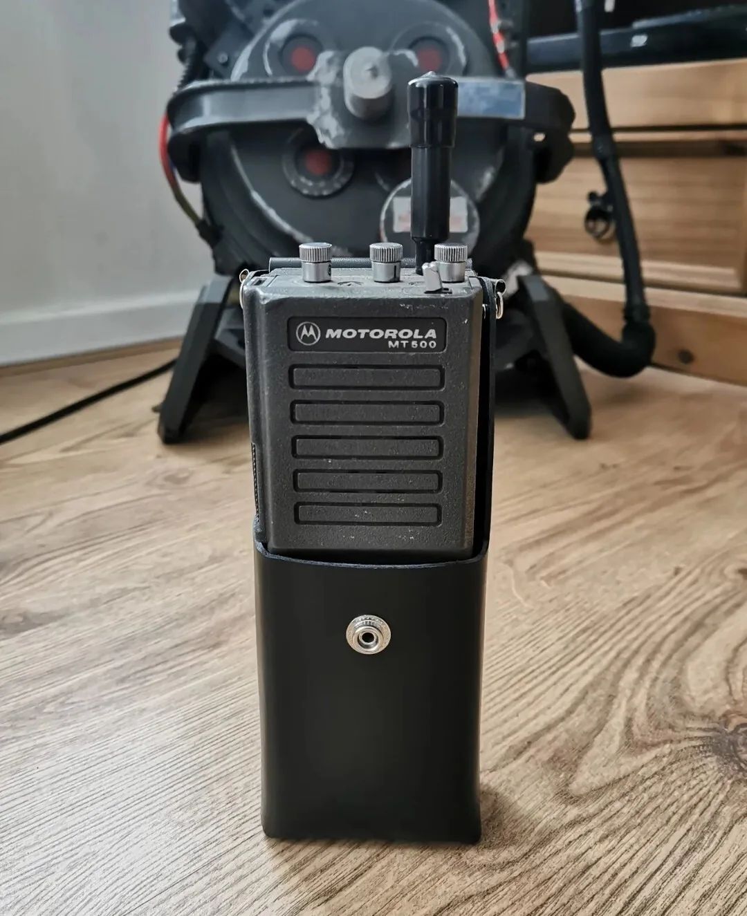 Ghostbusters Walkie Talkie Motorola MT500 Radio Leather Holster & Stubby Antenna, image 4