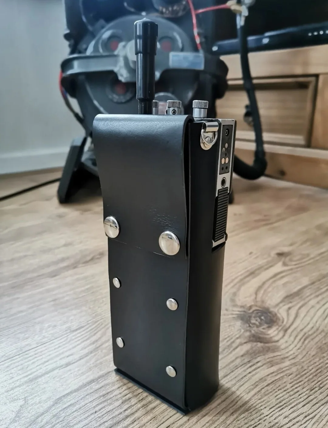 Ghostbusters Walkie Talkie Motorola MT500 Radio Leather Holster & Stubby Antenna, image 5