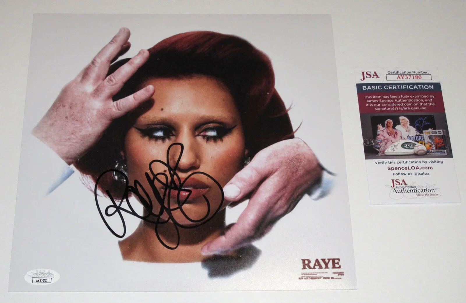 Singer RAYE signed "HARD OUT HERE" 10x10 Photo EXACT PROOF Rachel Keen JSA COA, image 5
