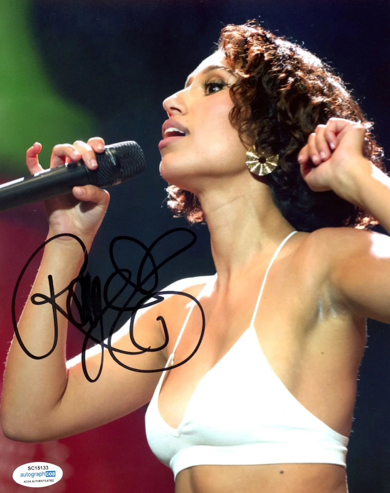 Singer RAYE signed 8x10 Photo EXACT PROOF c SEXY Where Is My Husband ACOA COA, изображение 4