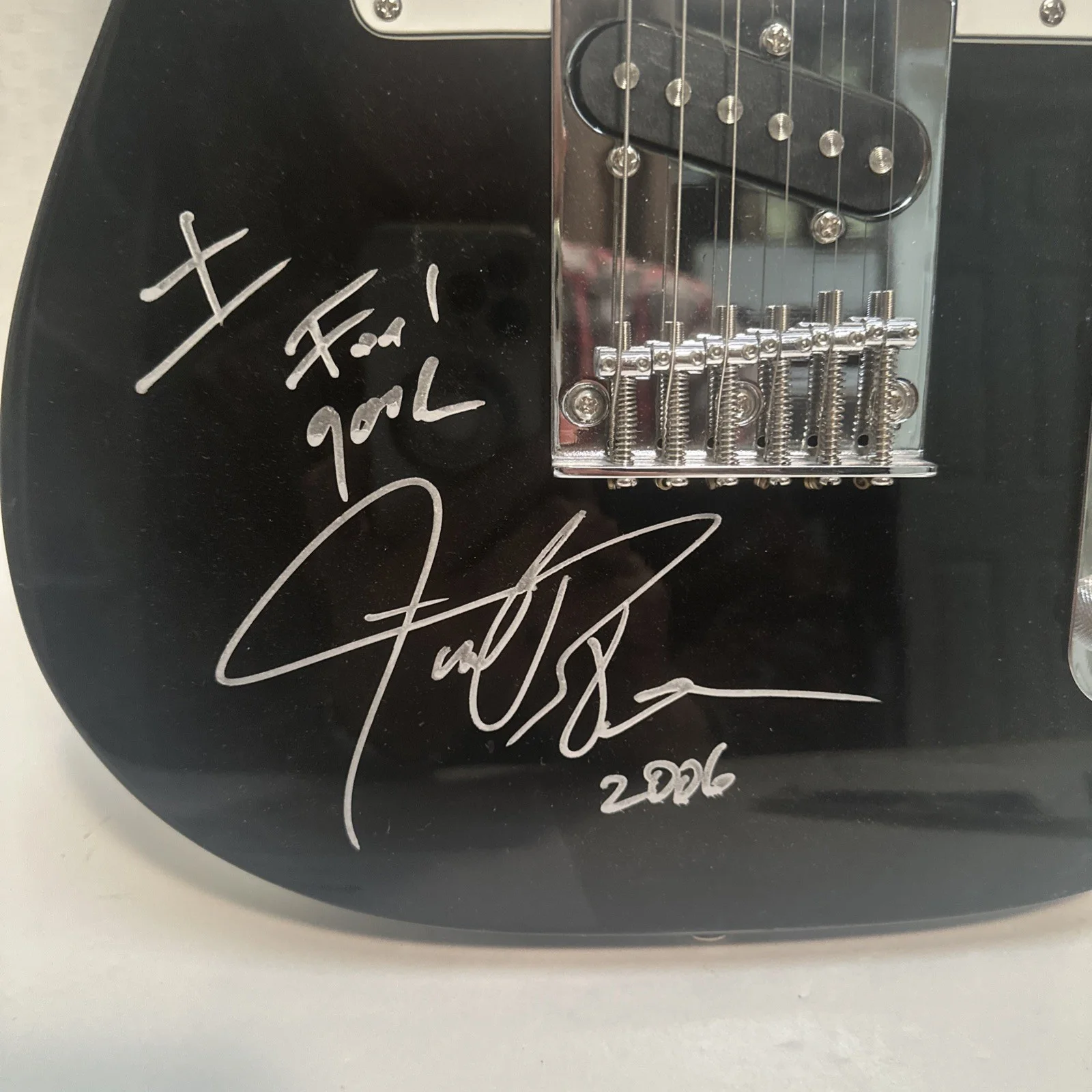 Electric Guitar Signed By James Brown With COA and Photo., image 2