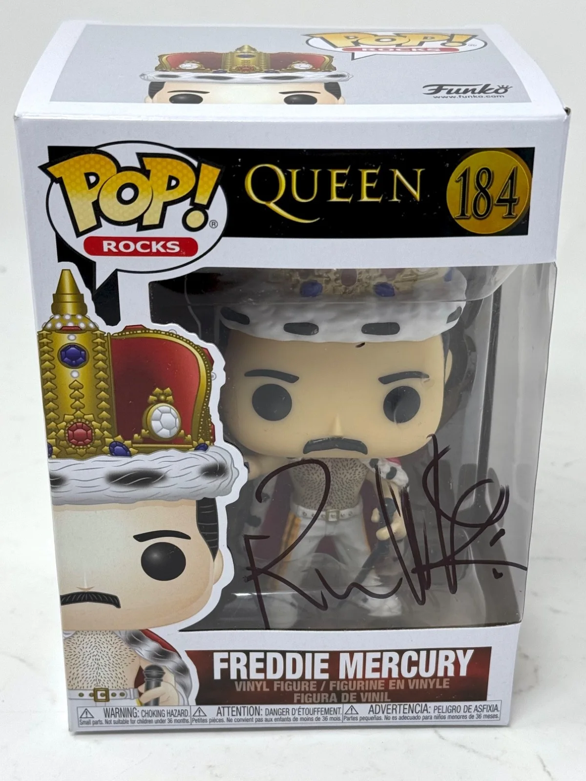 Rami Malek — Rami Malek Signed Queen Freddie Mercury Funko Pop 184 Bohemian Rhapsody JSA COA, image 2
